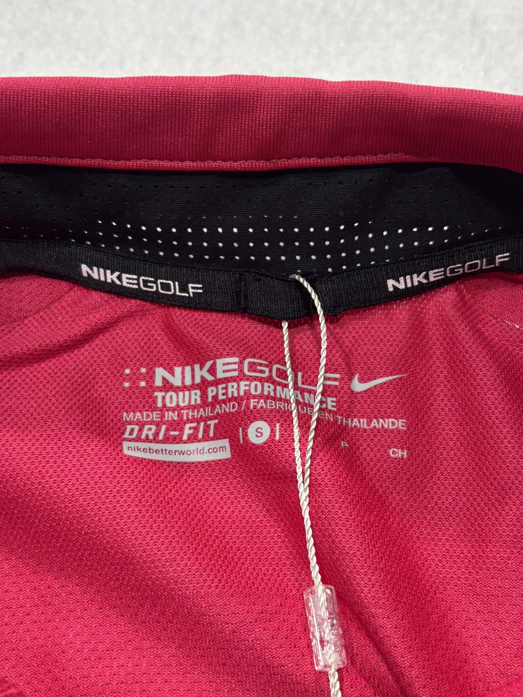 Nike Golf Dri-FIT Polo Shirt Mens Small Pink Tour Performance Short Sleeve Golf