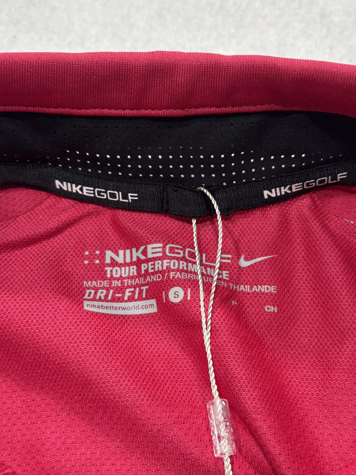 Nike Golf Dri-FIT Polo Shirt Mens Small Pink Tour Performance Short Sleeve Golf
