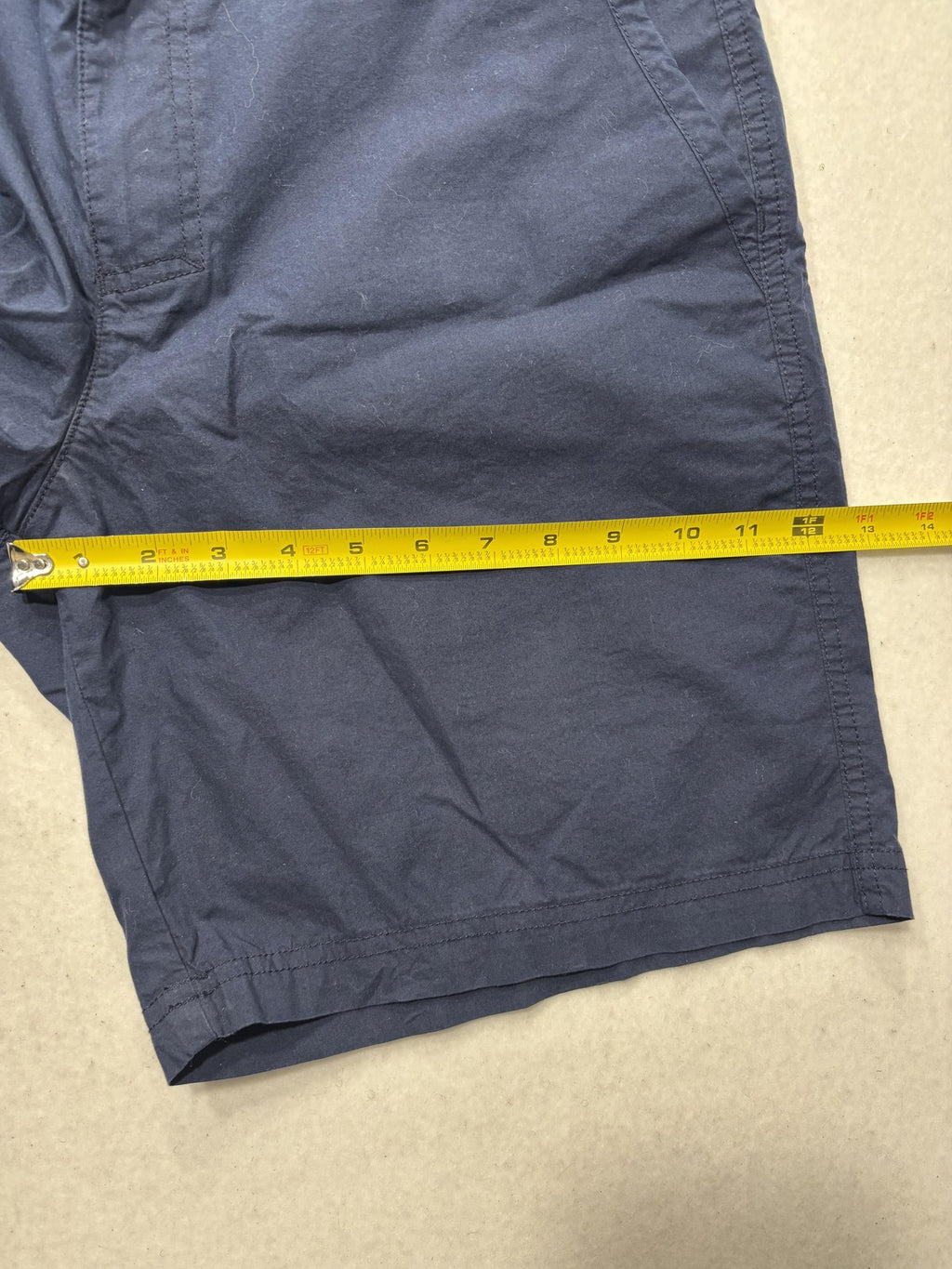 Columbia Chino Shorts Mens 34 Blue 8" Inseam Lined Lightweight Travel Casual