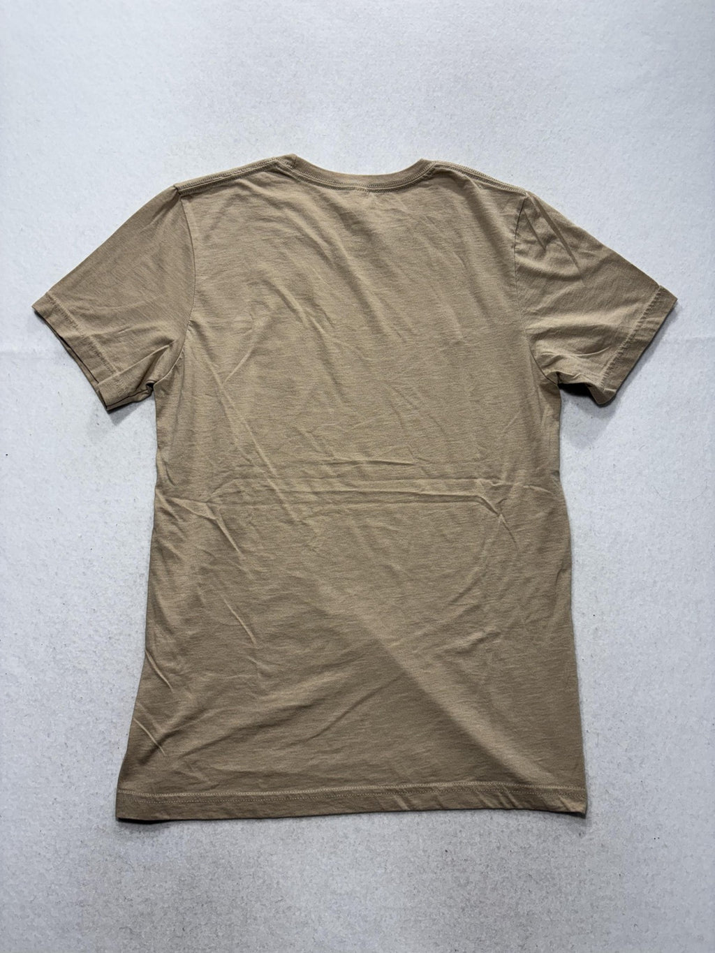 Bella + Canvas Shirt Mens Medium Beige Crew Neck Short Sleeve Basic Tee Casual
