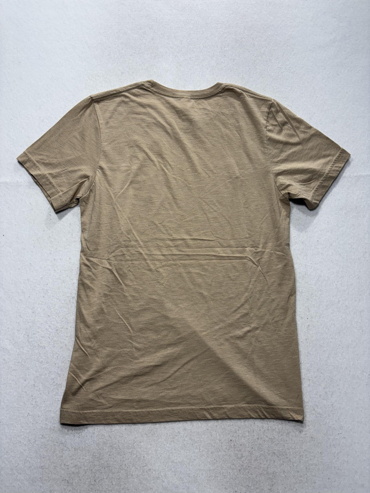 Bella + Canvas Shirt Mens Medium Beige Crew Neck Short Sleeve Basic Tee Casual