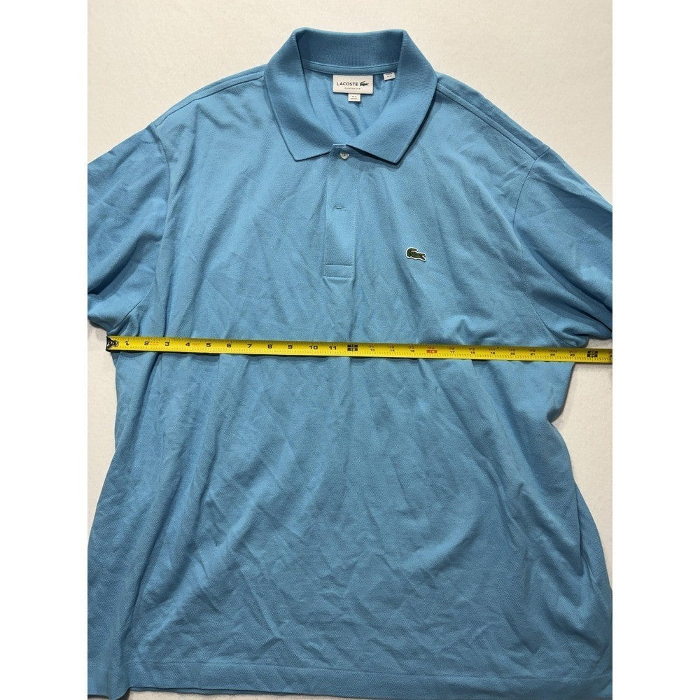 Lacoste Polo Shirt Mens 3XL Blue Classic Fit Pique Cotton Short Sleeve Logo