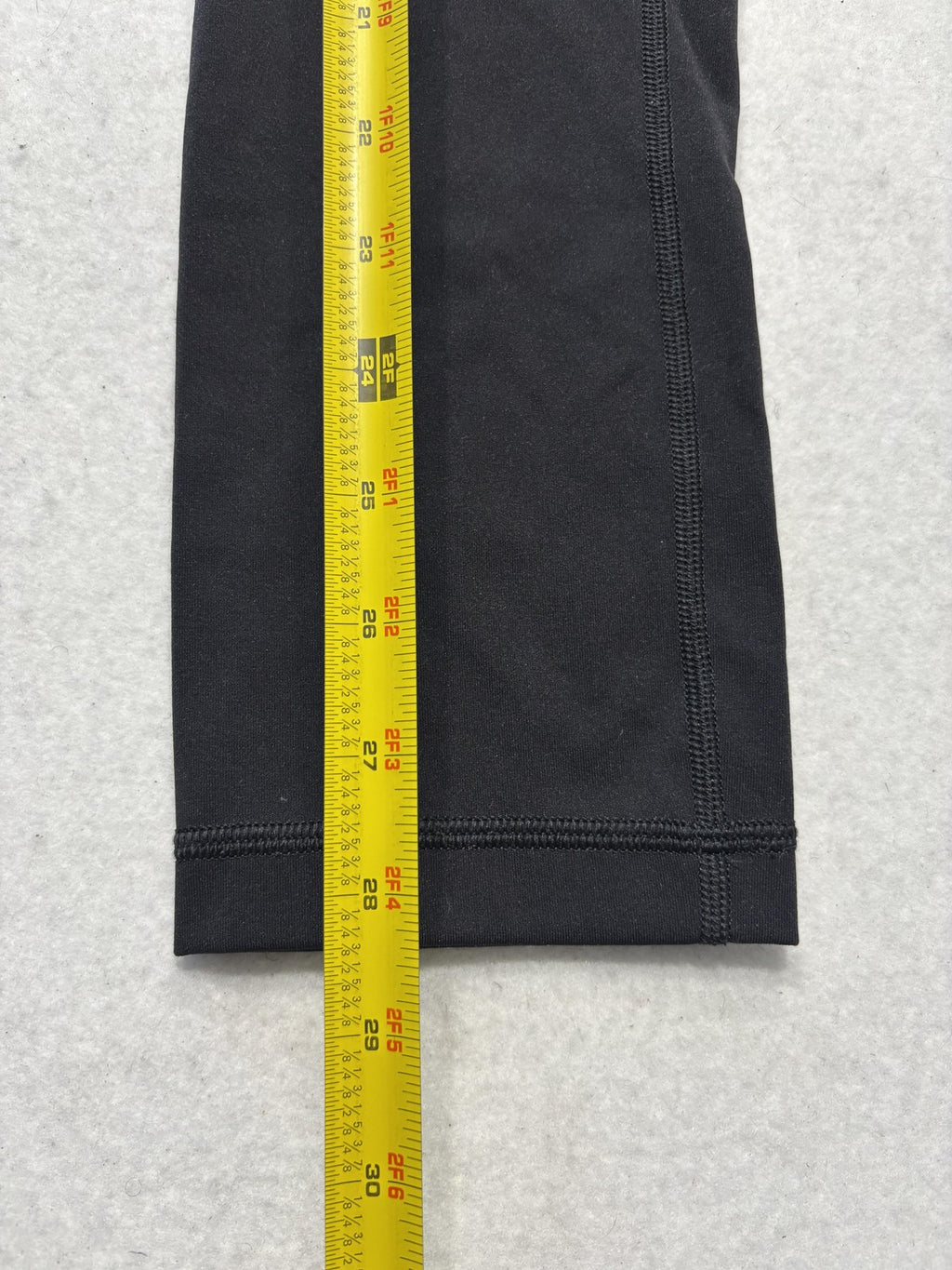 Lululemon Leggings Womens 4 Black High Rise 23" Inseam Cropped Yoga Stretch