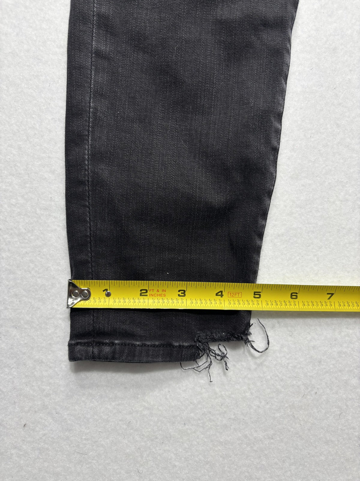 FRAME Le High Skinny Jeans Womens 26 Gray Charcoal Wash Mid Rise Stretch 26x28.5