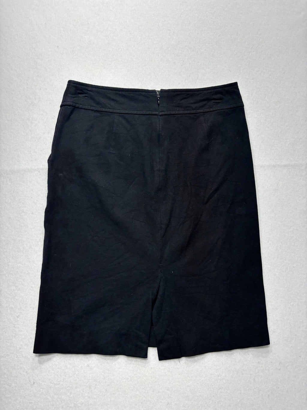 Banana Republic Skirt Womens 0 Black Stretch Knee Length Pencil Twill Work