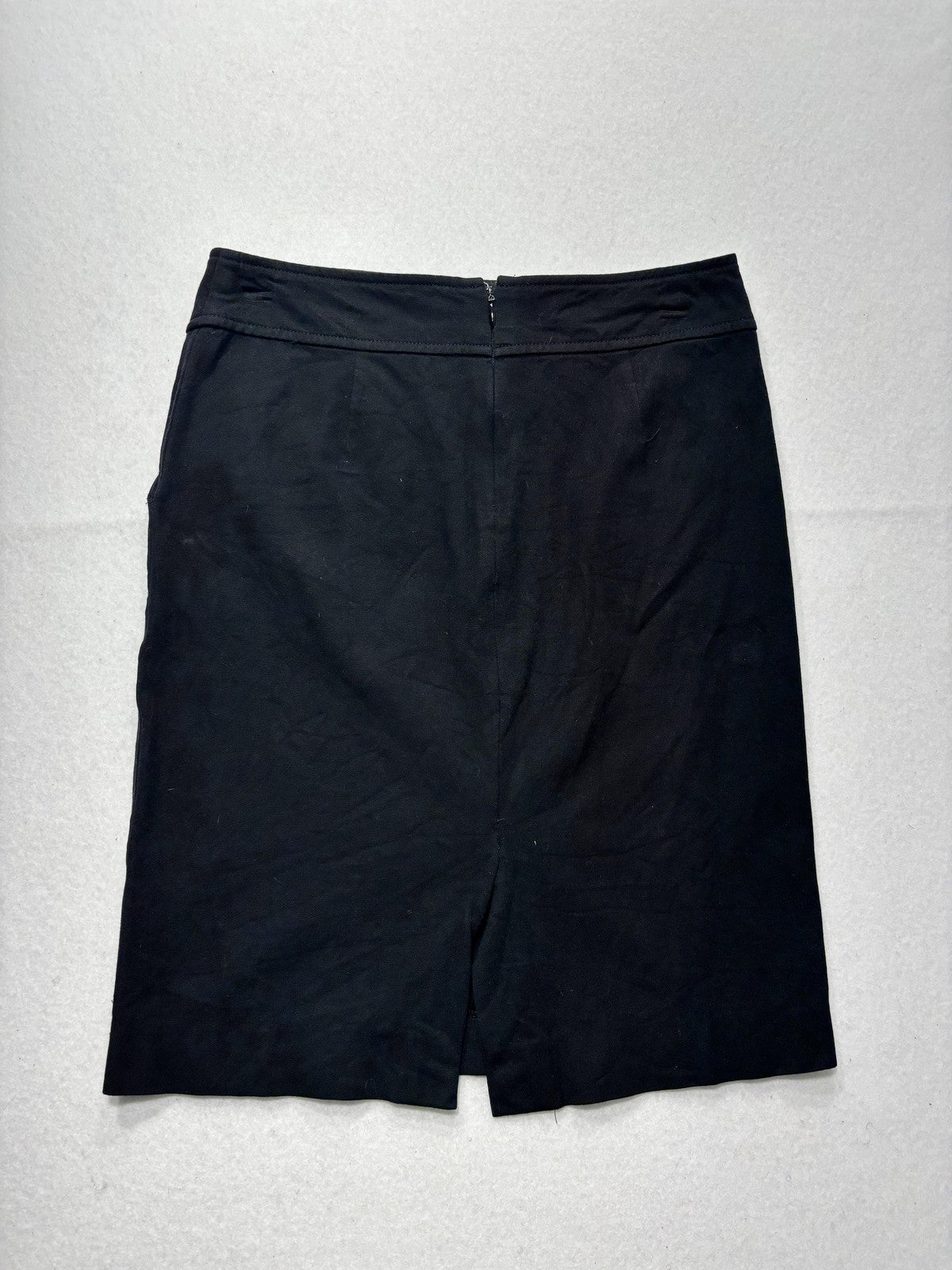 Banana Republic Skirt Womens 0 Black Stretch Knee Length Pencil Twill Work