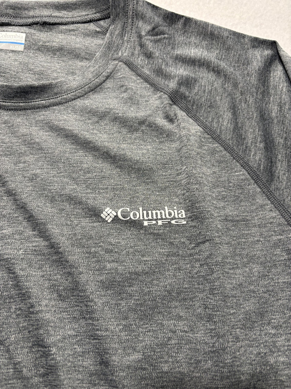 Columbia PFG Omni-Shade Shirt Mens XL Gray Long Sleeve Tee Fishing Lightweight