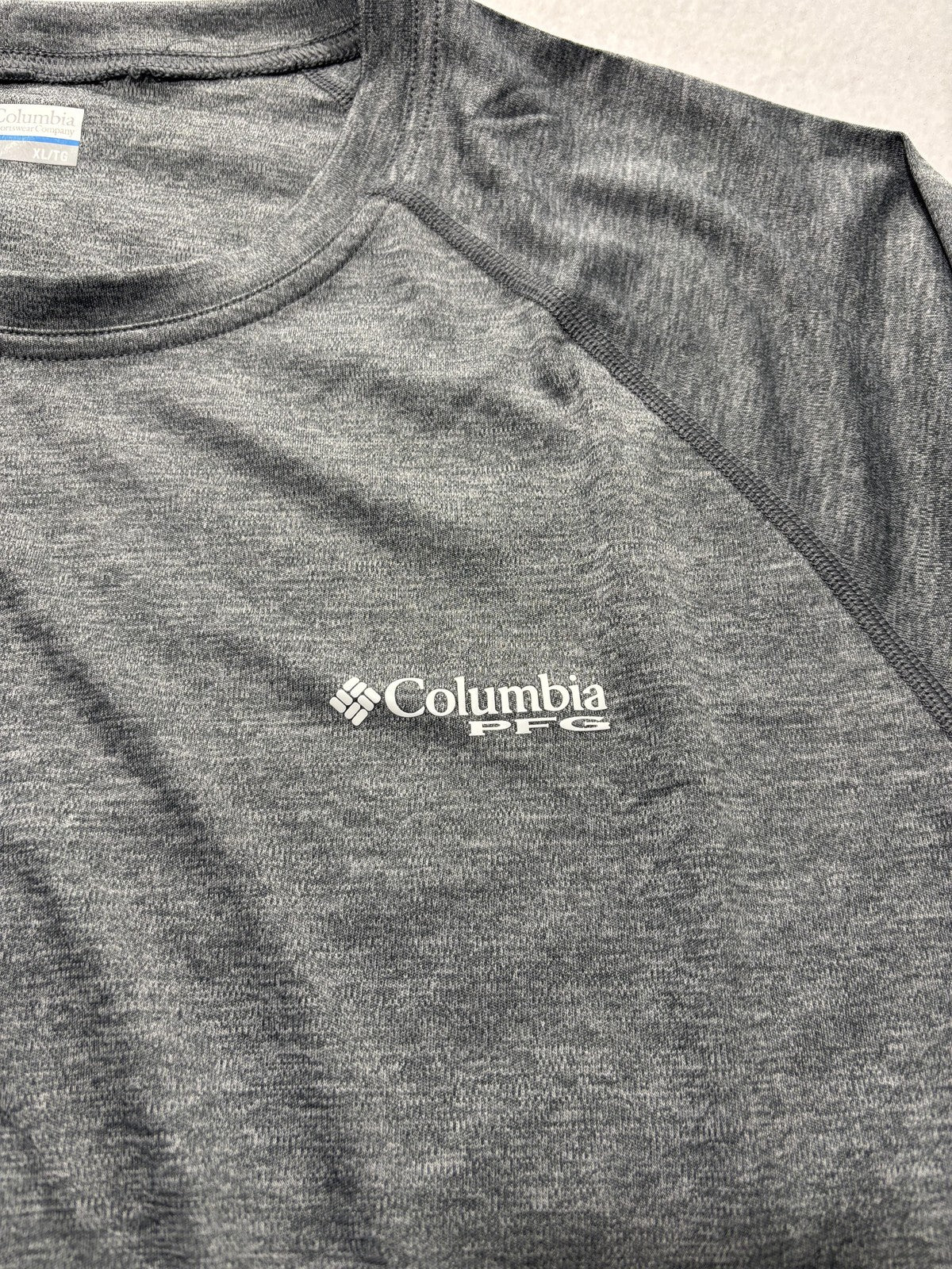 Columbia PFG Omni-Shade Shirt Mens XL Gray Long Sleeve Tee Fishing Lightweight