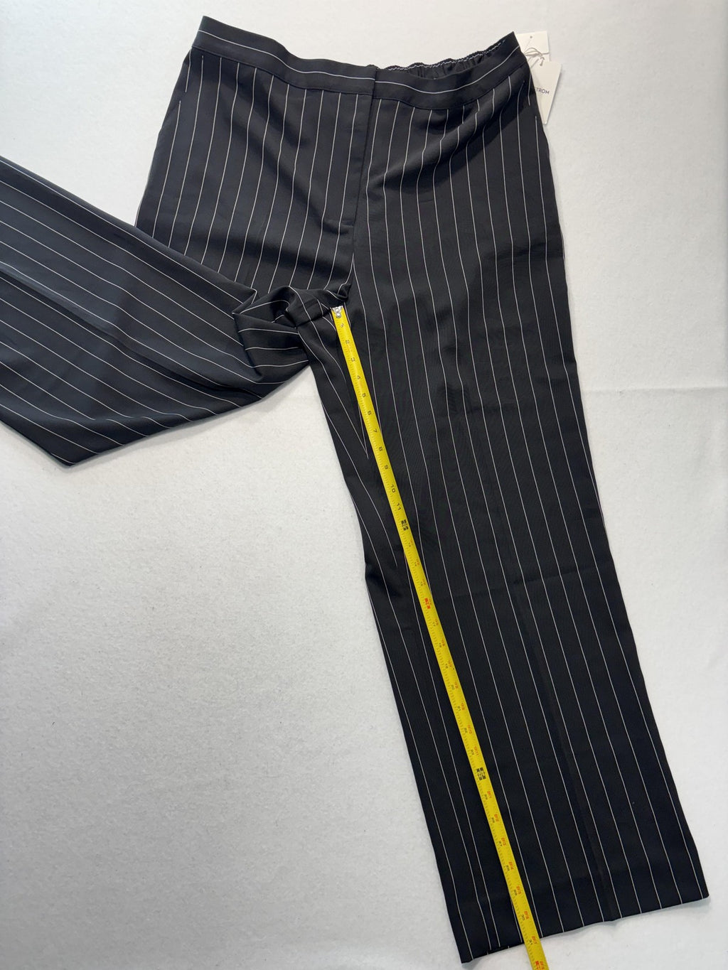 Nordstrom Dress Pants Womens XXL Black Penelope Pinstripe Wide Leg Pull On