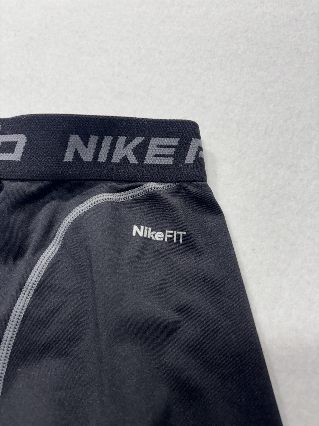 Nike Pro Compression Leggings Boys Large 14-16 Black NikeFIT Running Athletic