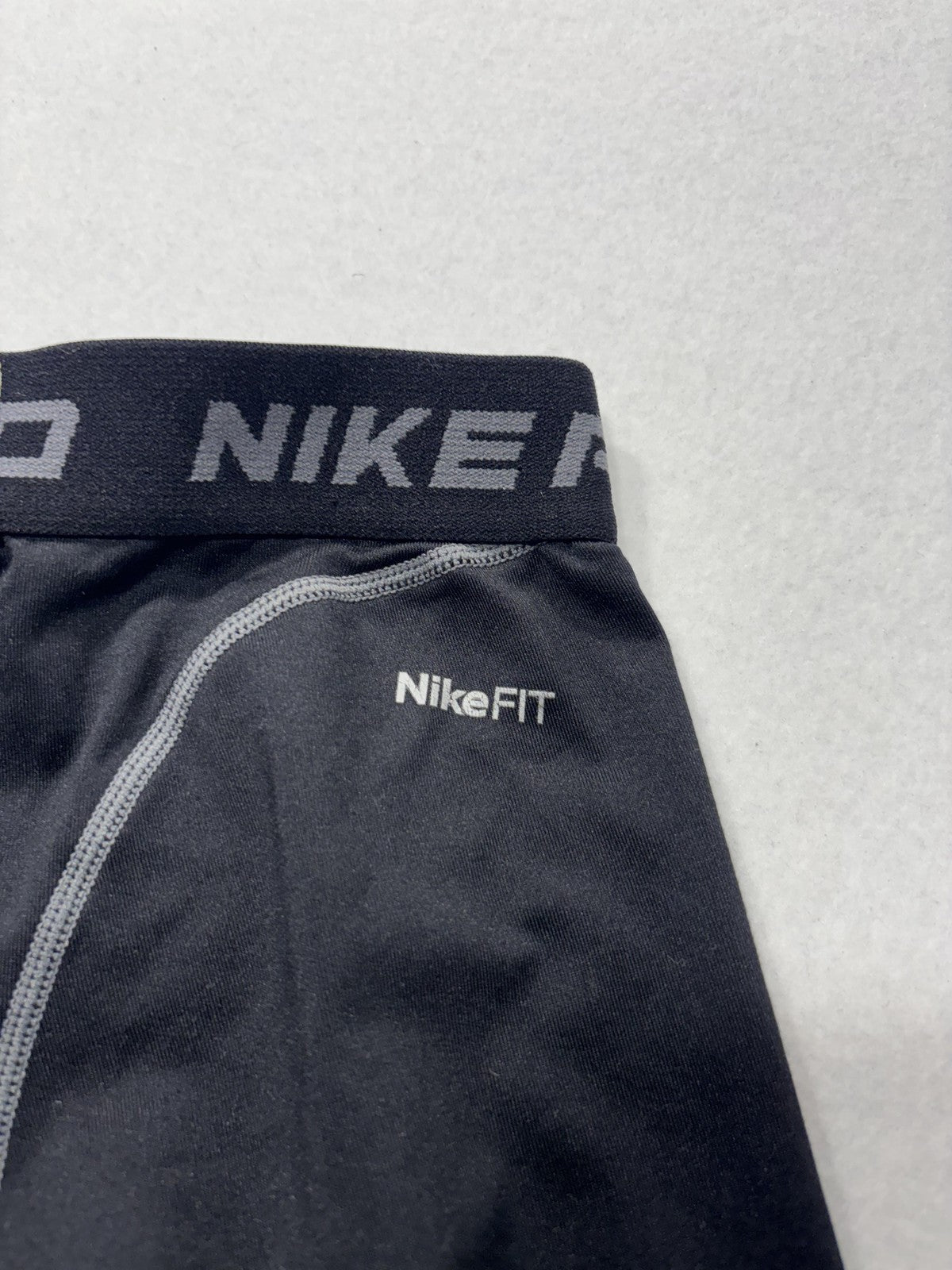 Nike Pro Compression Leggings Boys Large 14-16 Black NikeFIT Running Athletic