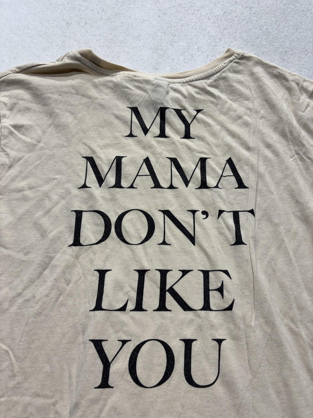 H&M Shirt Mens Medium Beige Justin Bieber Purpose Tour 2017 Graphic Concert Tee