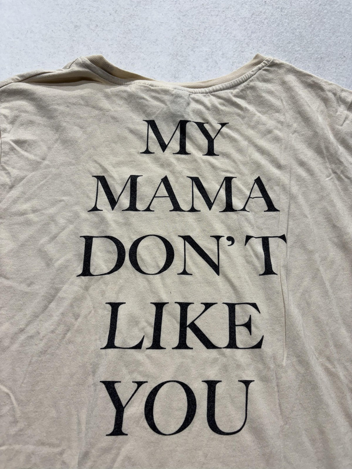 H&M Shirt Mens Medium Beige Justin Bieber Purpose Tour 2017 Graphic Concert Tee