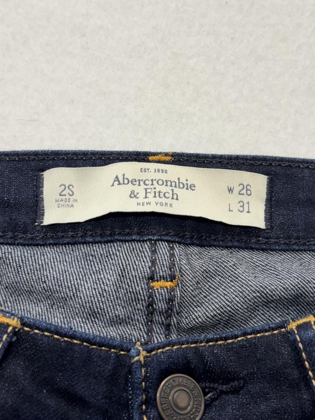 Abercrombie & Fitch Jeans Womens 2S Blue Dark Wash Low Rise Skinny 26x31