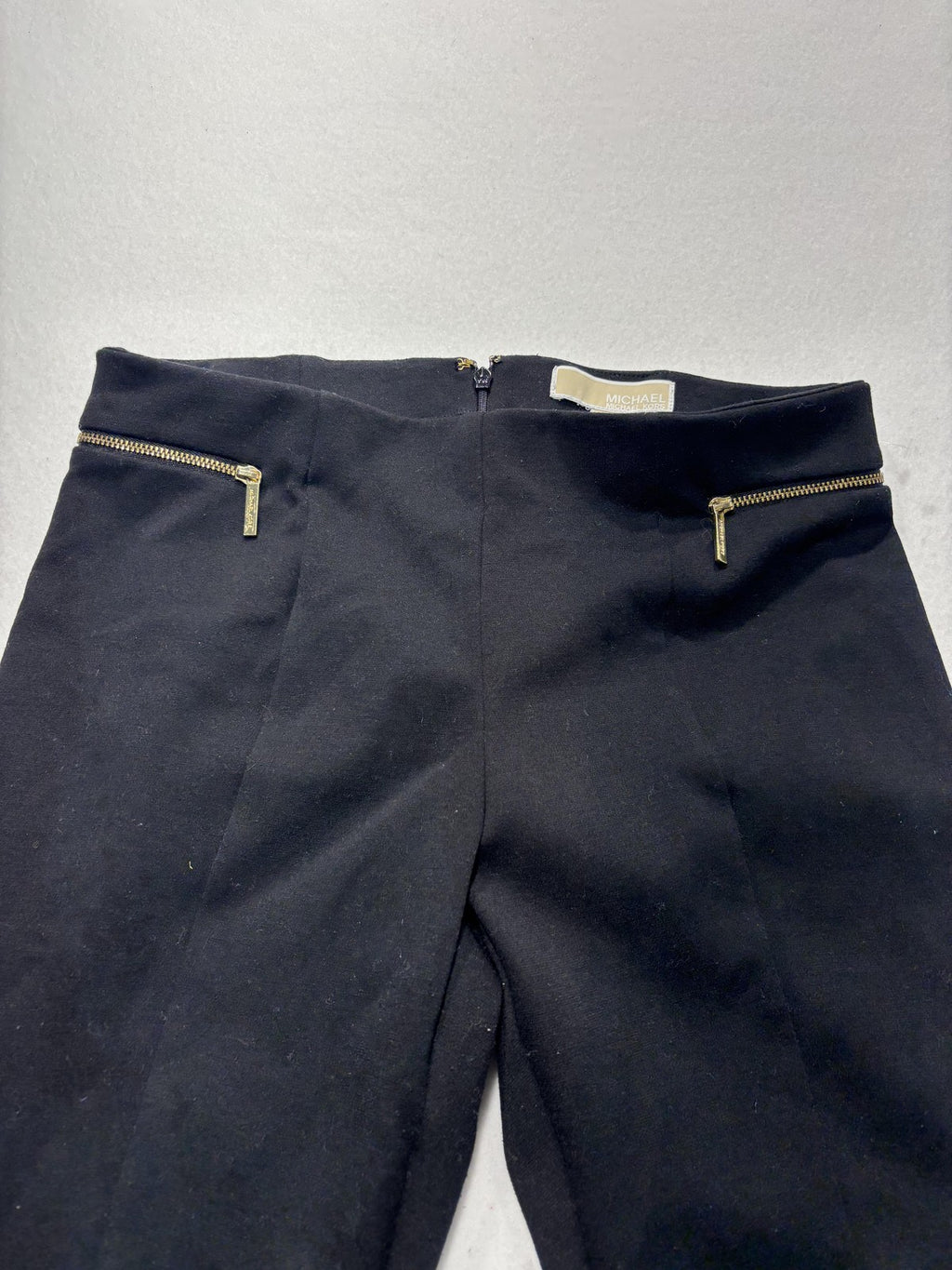 MICHAEL Michael Kors Pants Womens 6 Black Ponte Slim Ankle Zip Pocket Stretch