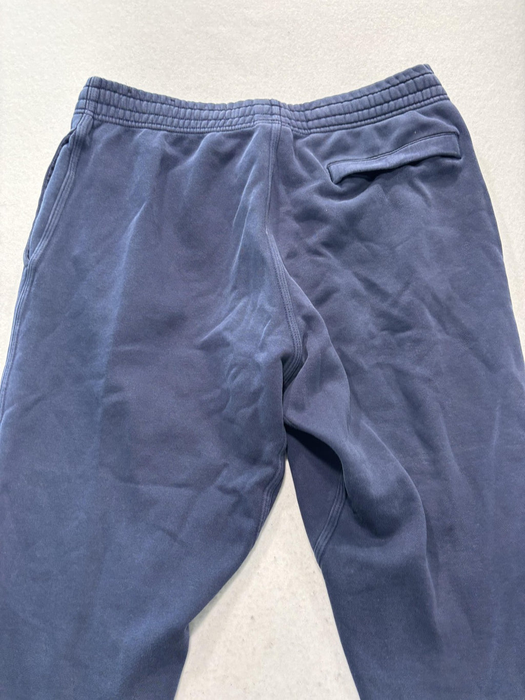 Nike Mens Large Blue Fleece Jogger Pants Elastic Waist Tapered Athletic RN56323