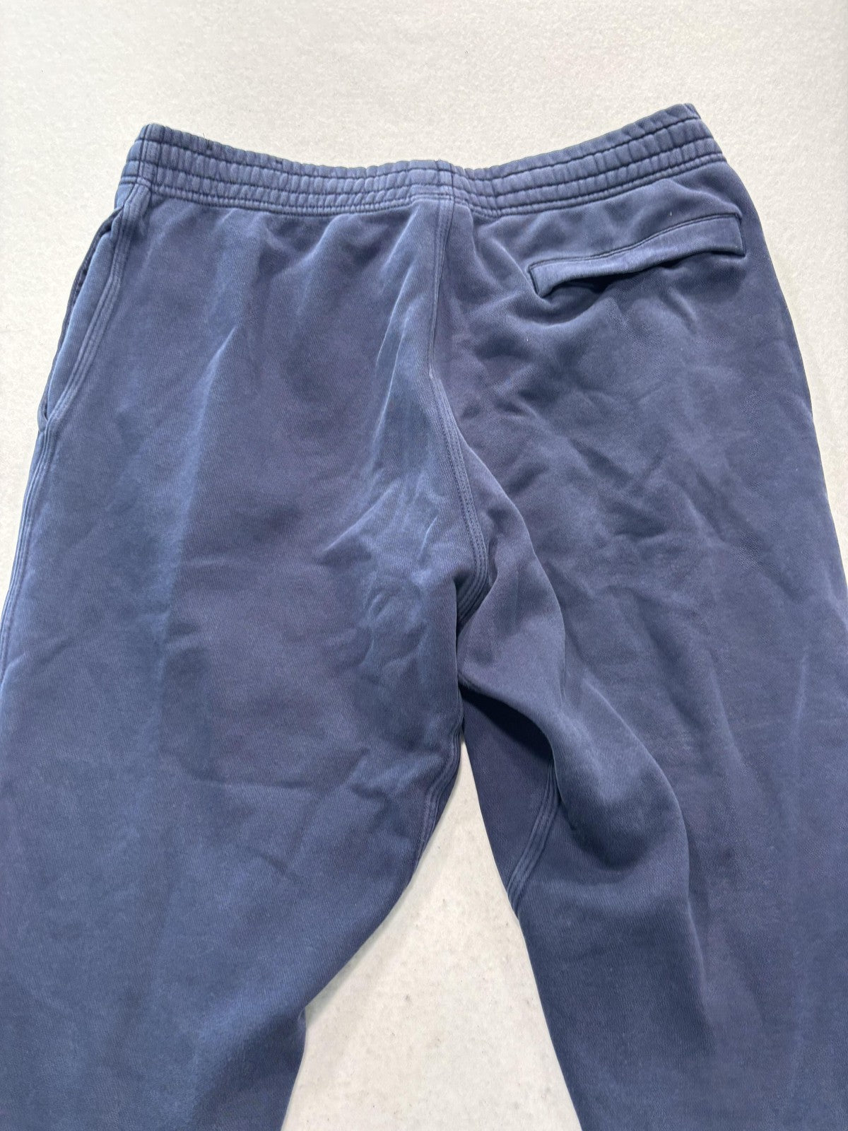 Nike Mens Large Blue Fleece Jogger Pants Elastic Waist Tapered Athletic RN56323