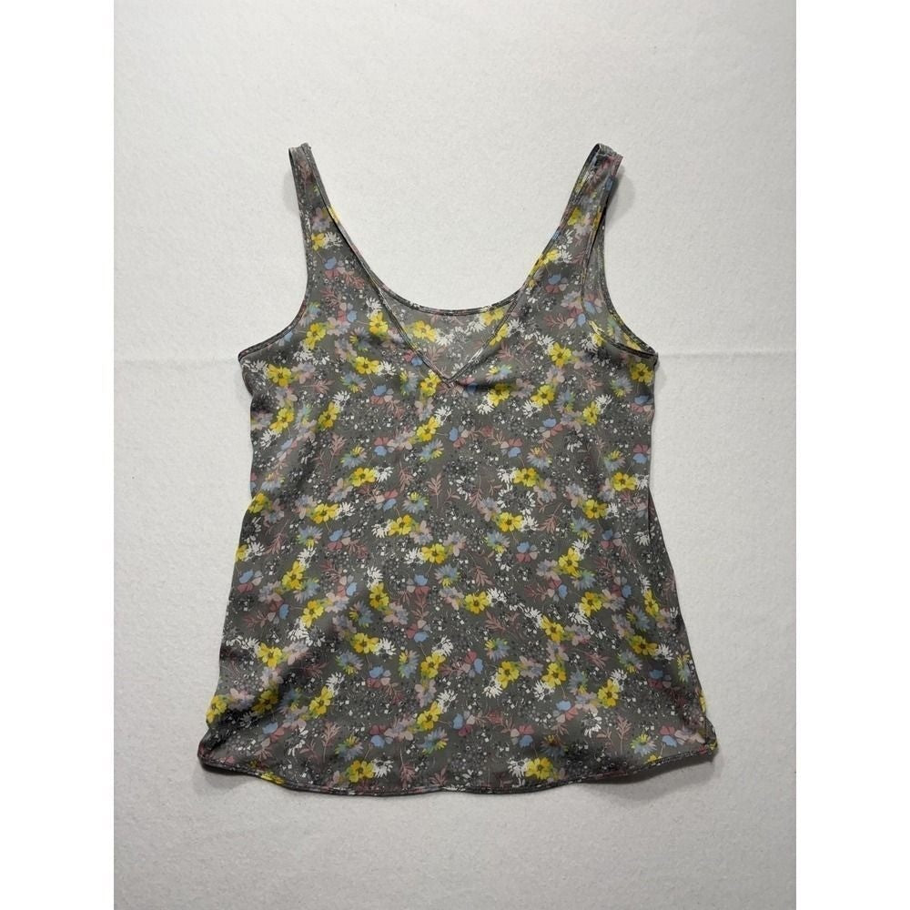 Free People Intimately Floral Camisole Tank Top Gray Ditsy Print Womens Medium