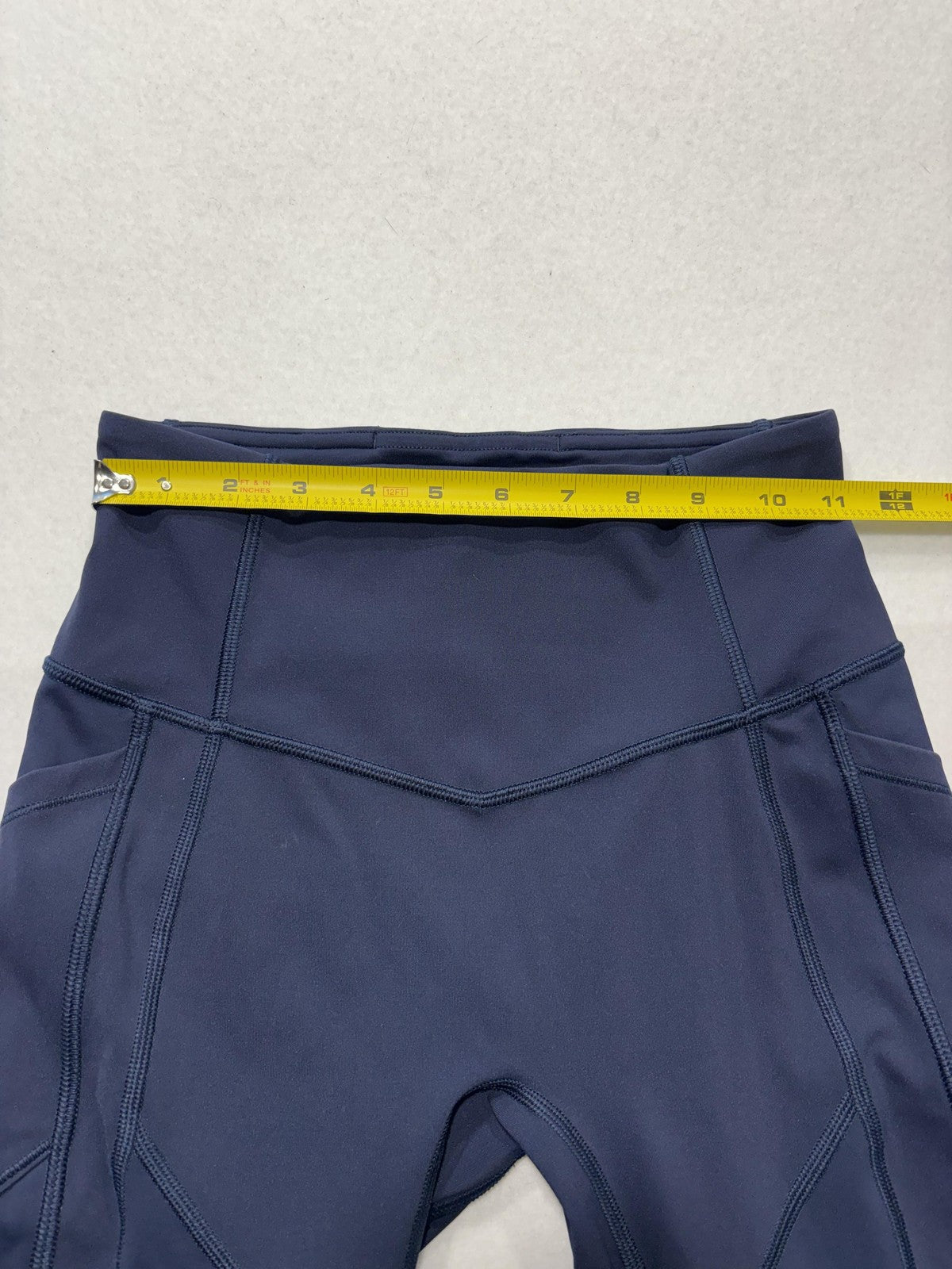 Lululemon Leggings Womens 4 Blue High Rise Cropped 24" Inseam Pocket Stretch