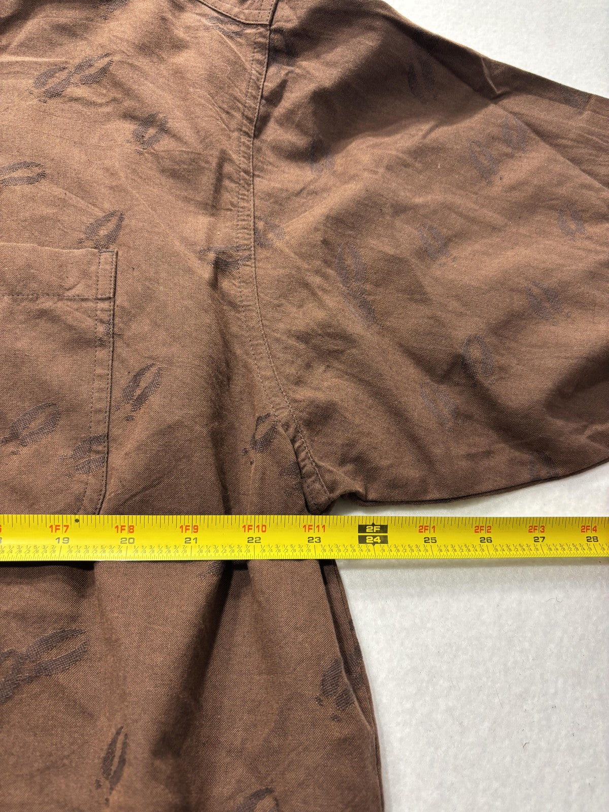 Columbia Shirt Mens Large Brown Whitetail Tracks Long Sleeve Button Up Hunting