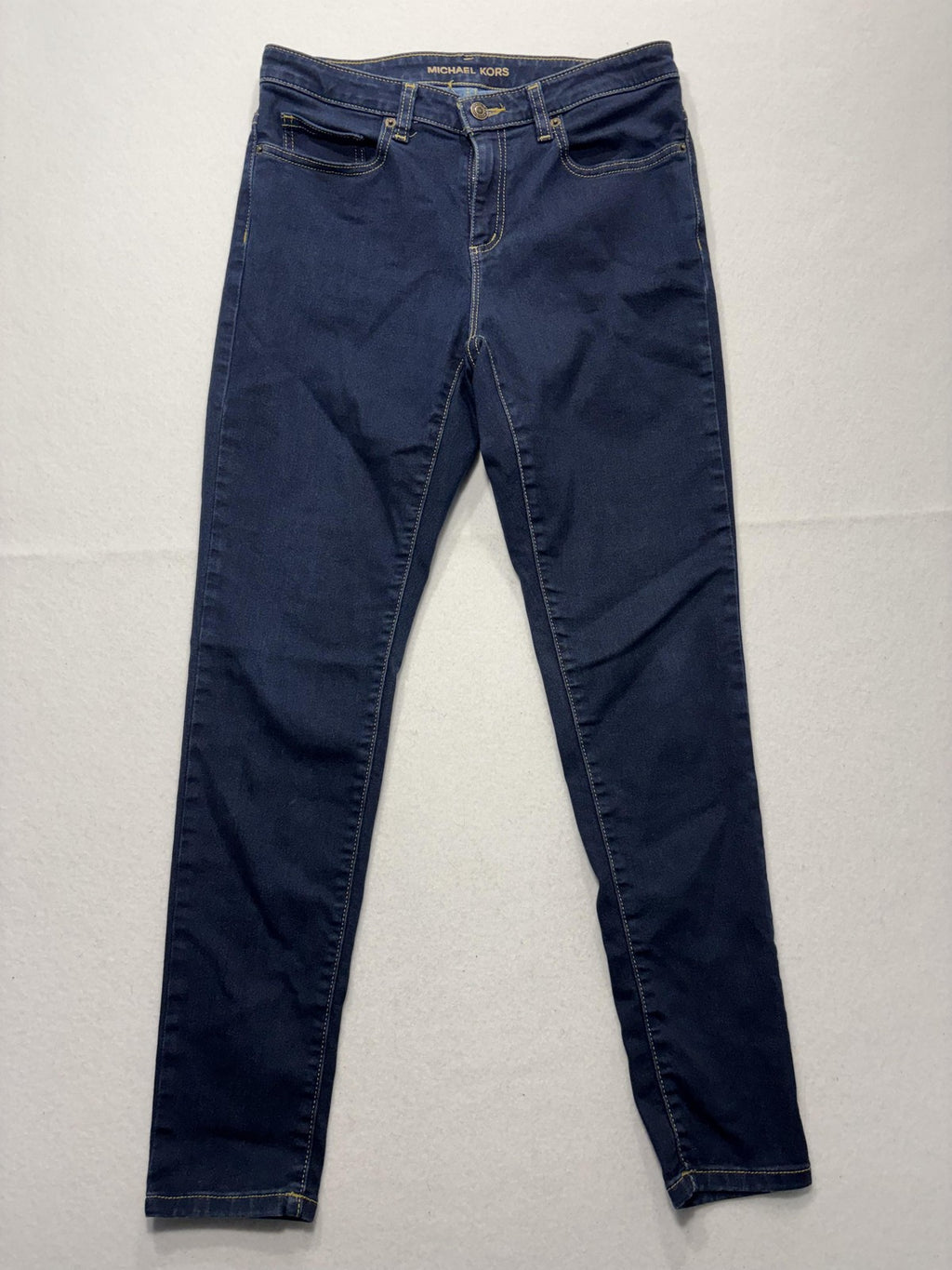 Michael Kors Izzy Skinny Jeans Womens 8 Blue Dark Wash Mid Rise Stretch 30x28.5