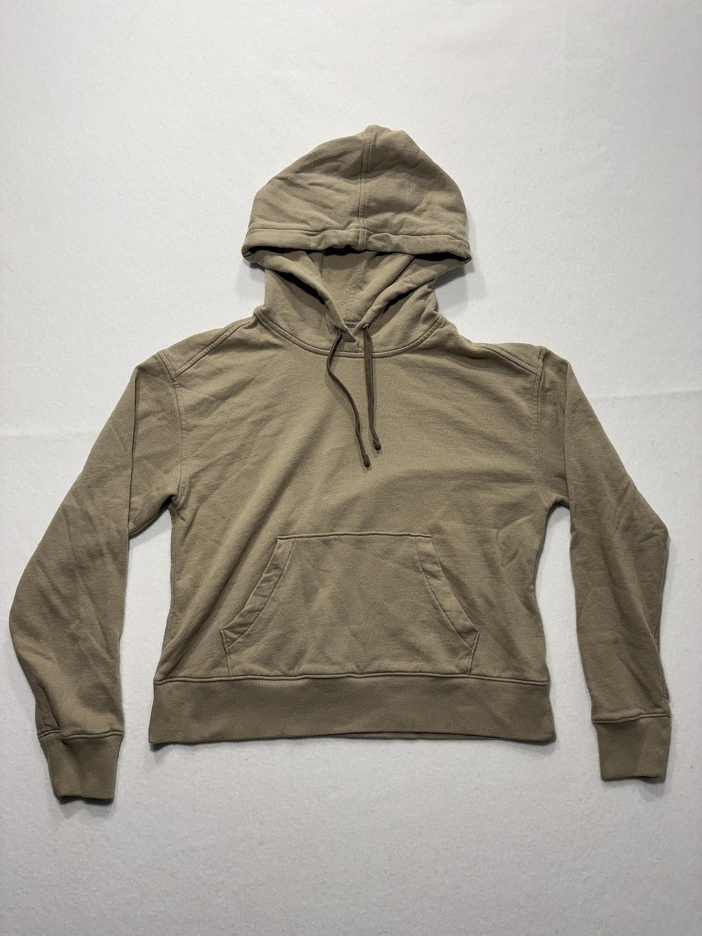 Everlane Hoodie Womens Small Beige Organic Cotton Terry Raglan Pullover Top