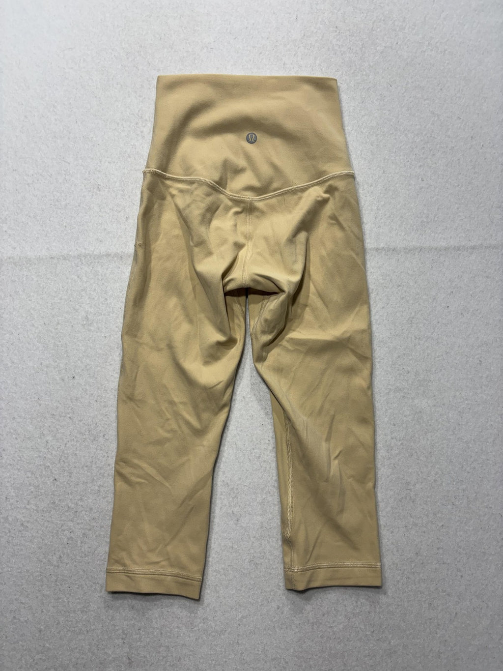 Lululemon Leggings Womens 6 Beige High Rise 21" Inseam Cropped Yoga Stretch