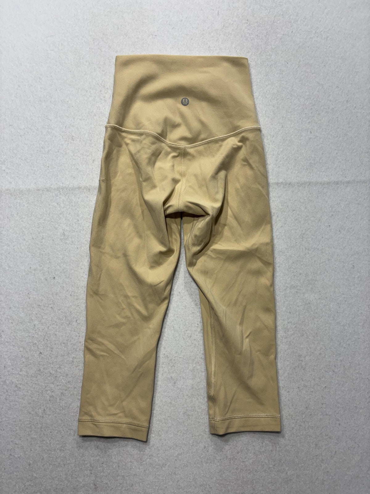 Lululemon Leggings Womens 6 Beige High Rise 21" Inseam Cropped Yoga Stretch