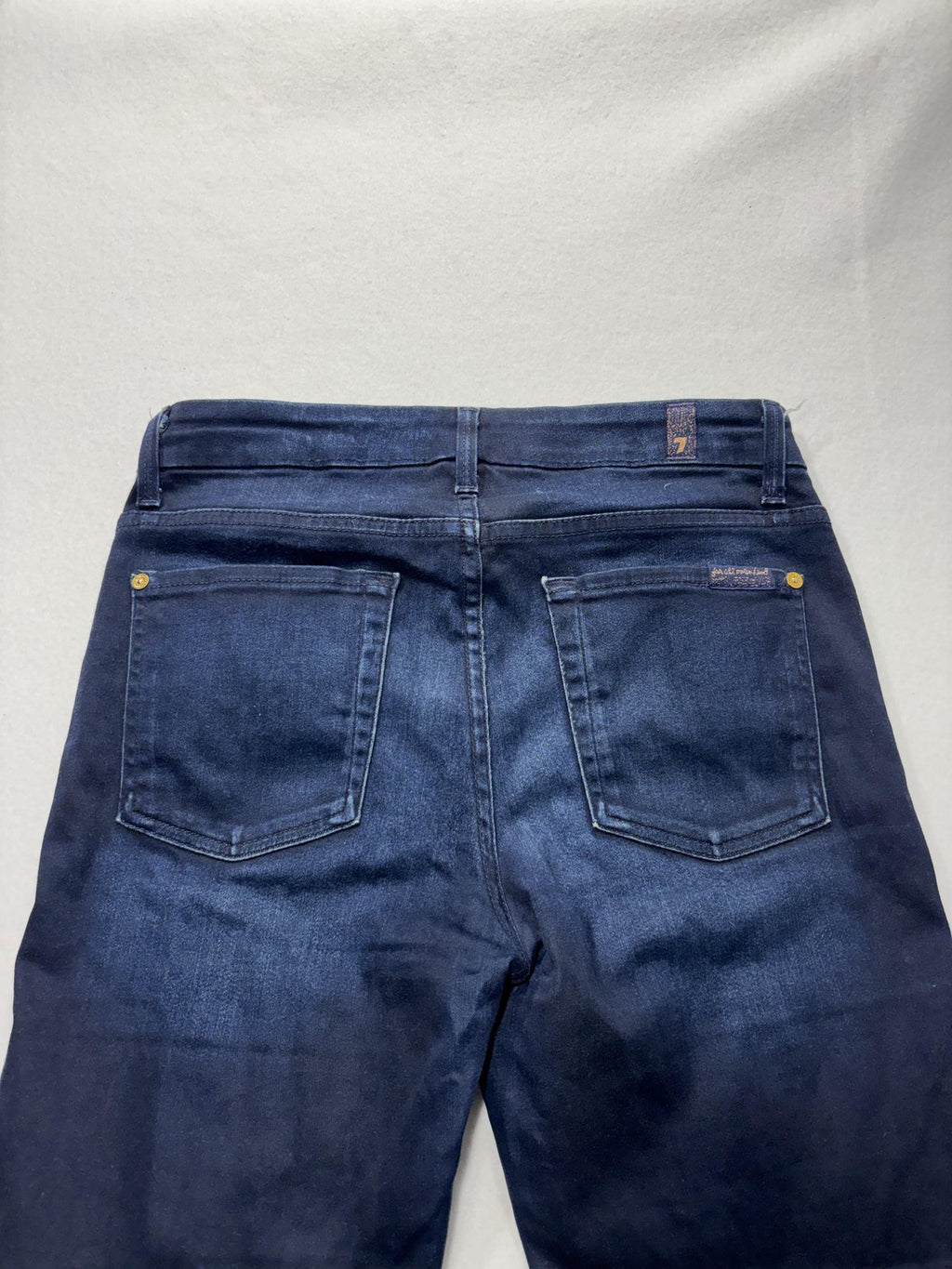 7 For All Mankind Jeans Womens 27 Blue Dark Wash High Waist Skinny Stretch