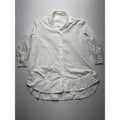 SBJ Austin Shirt Womens One Size White Cotton Tunic Button Front Top Made in USA
