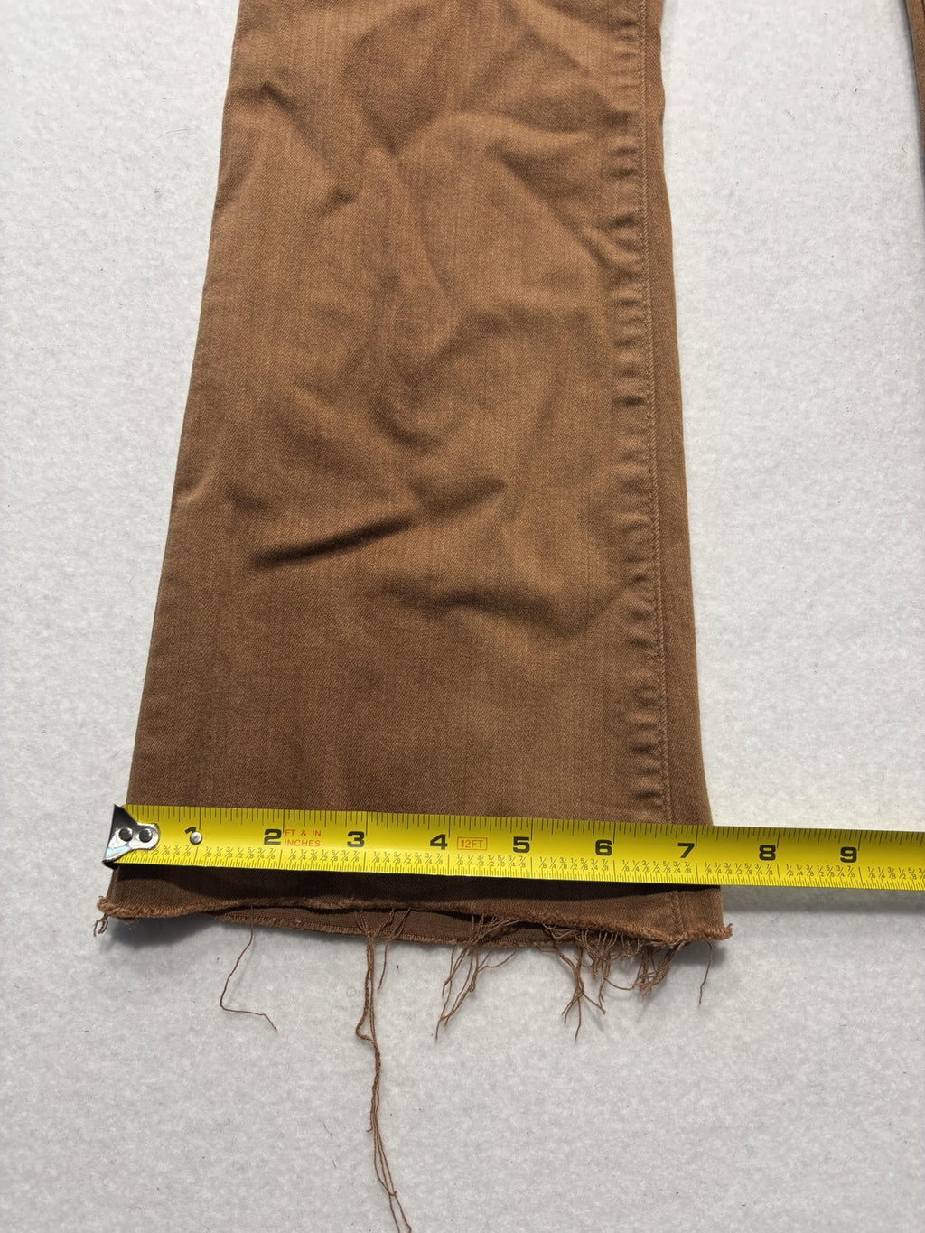 7 For All Mankind Jeans Womens 29 Brown Medium Wash Bootcut Distressed 29x32.5