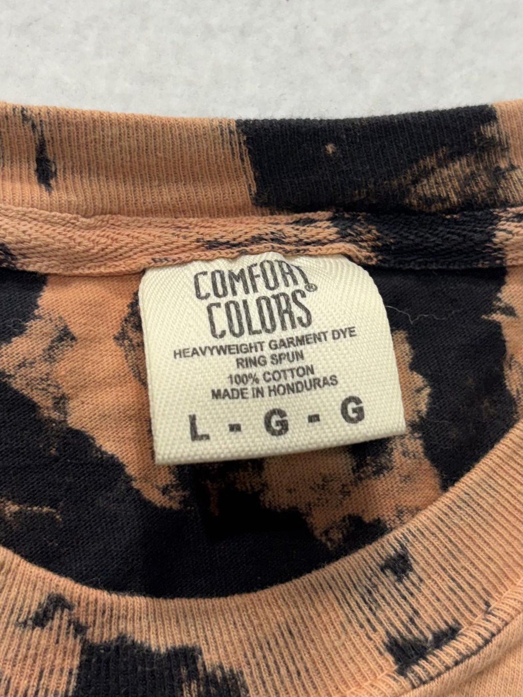 Comfort Colors Shirt Womens Large Black Baddie Moms Club Bleached Graphic Tee