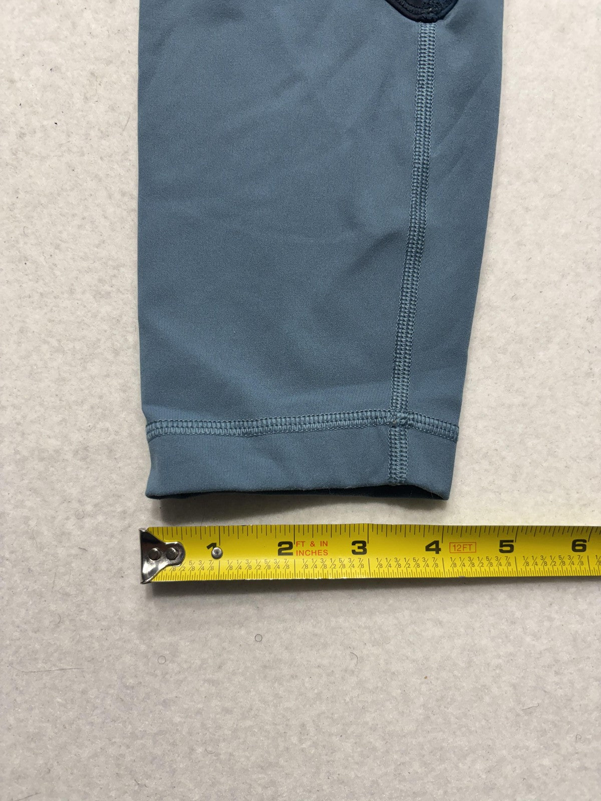 Lululemon Leggings Womens 4 Blue Colorblock High Rise 25" Inseam Ankle Yoga