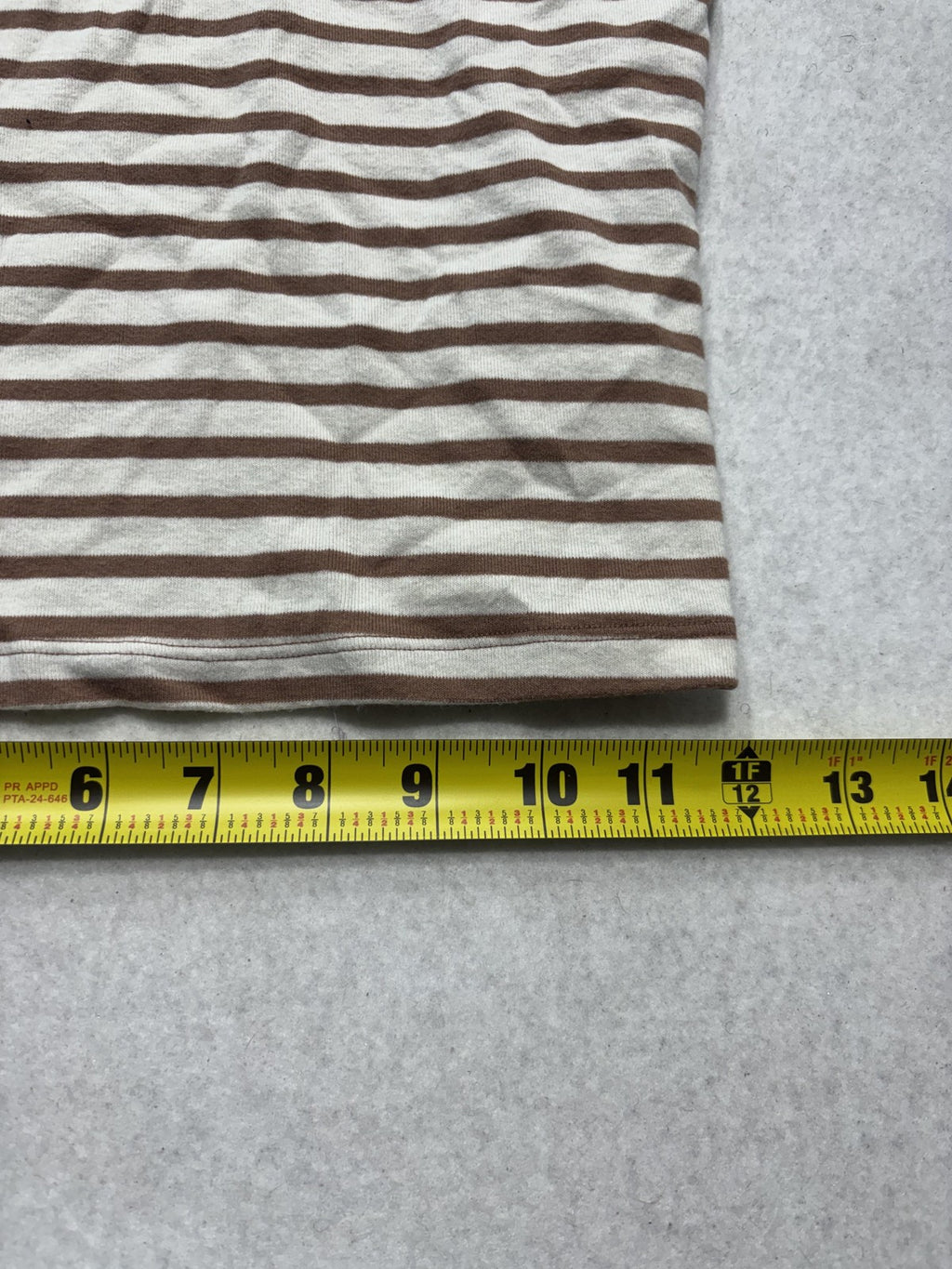 American Eagle Outfitters Shirt Womens Medium Brown Stripe Ringer Tee Stretch