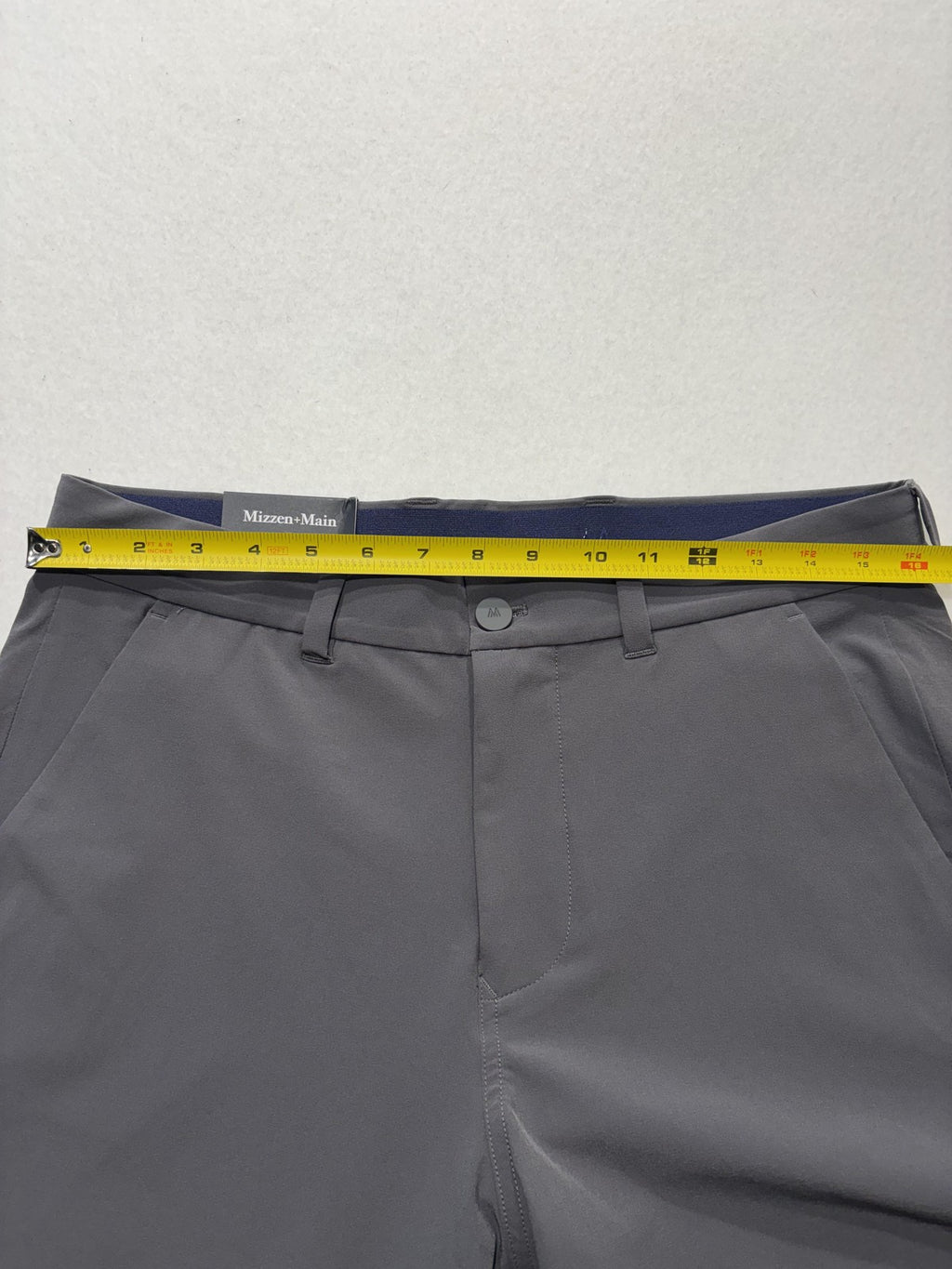 Mizzen+Main Helmsman Chino Pants Mens 32x32 Gray Slim Stretch Travel Casual