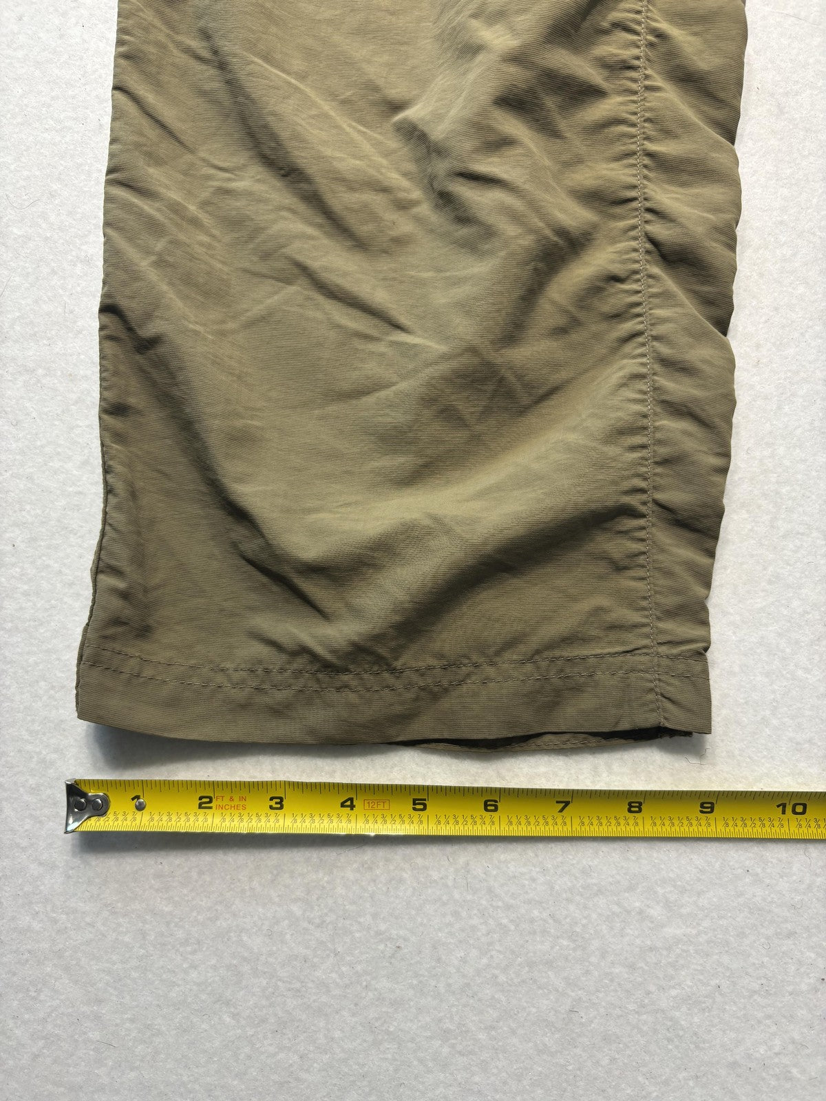 REI Cargo Pants Mens Large Green Nylon Elastic Waist UPF 50 Hiking Outdoor