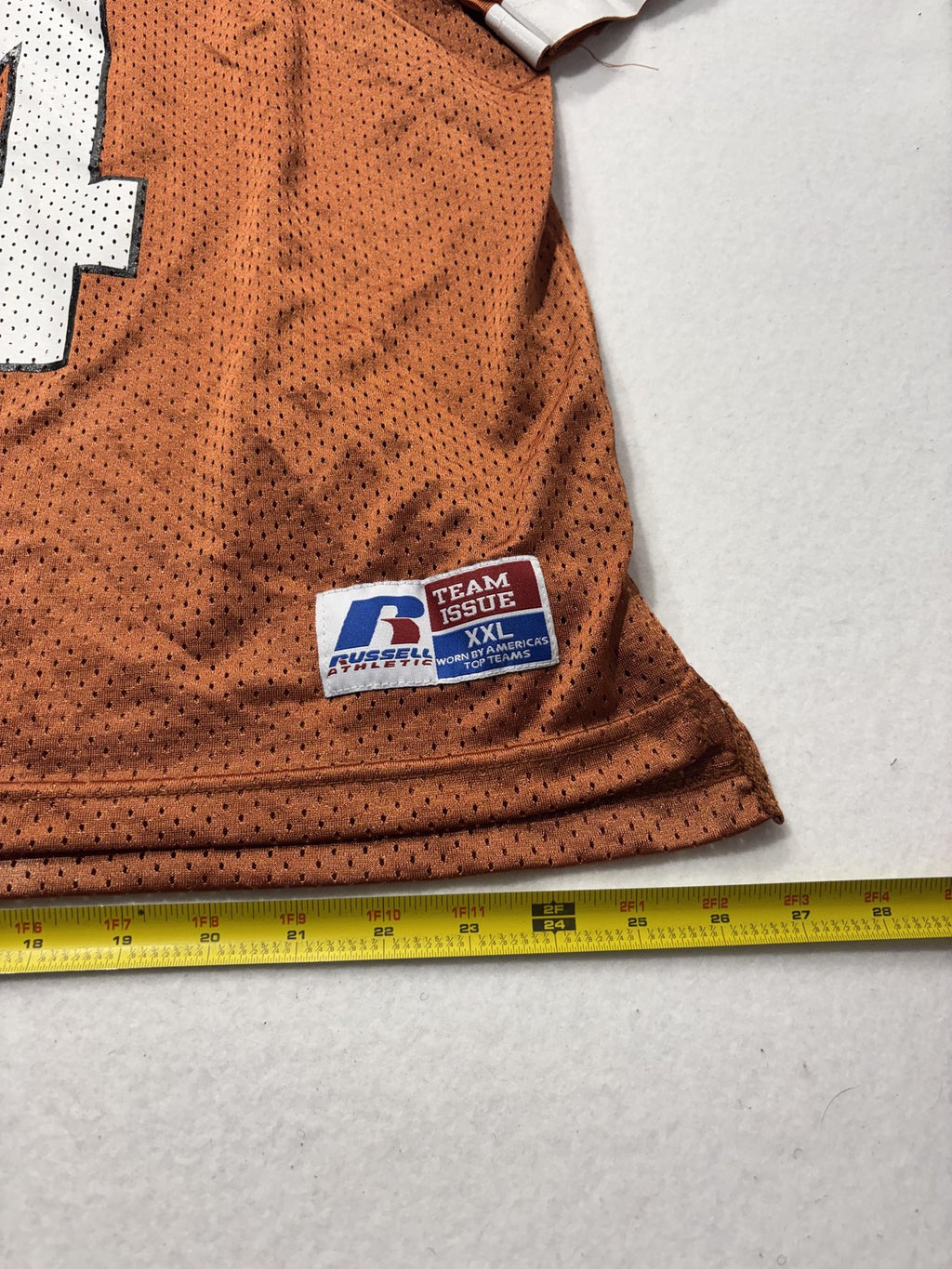 Texas Longhorns Jersey Mens 2XL Orange NCAA Football Russell Athletic Team Issue