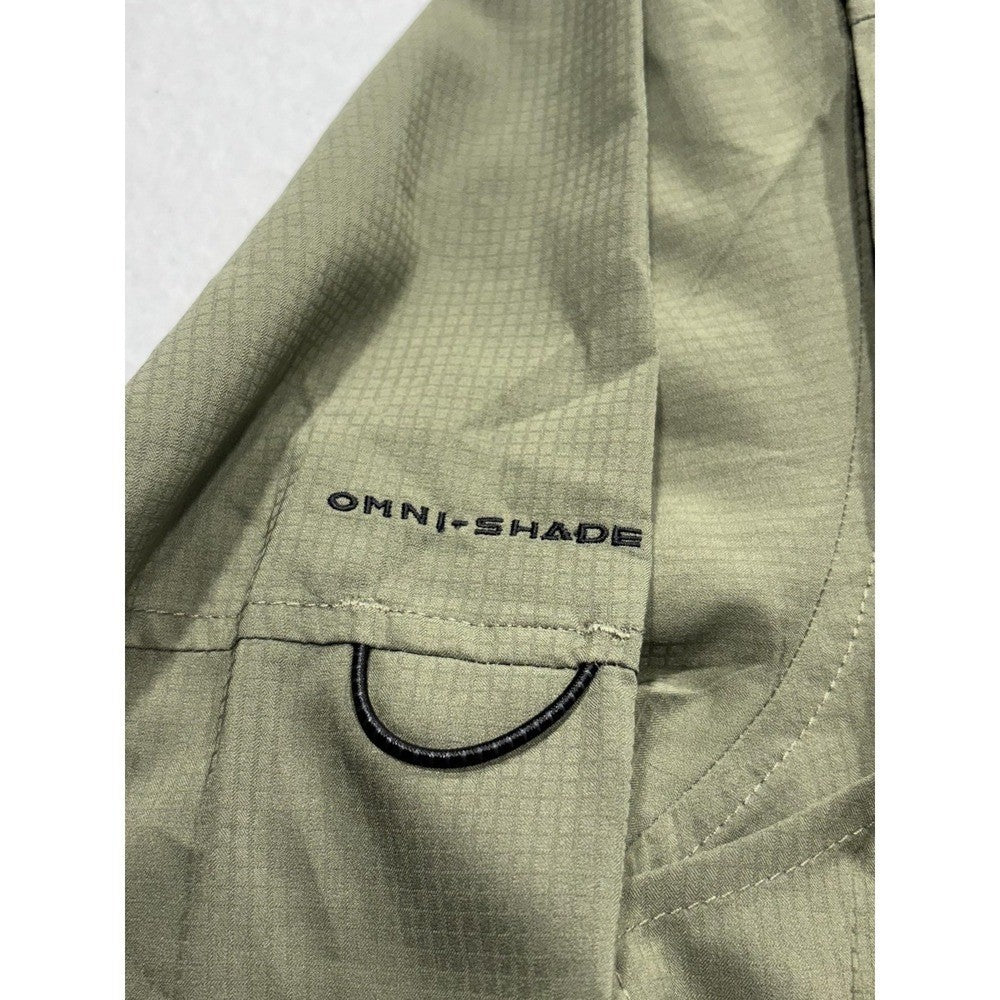 Columbia Omni-Shade Shirt Mens XL Green Long Sleeve Fishing Button Up XM2815