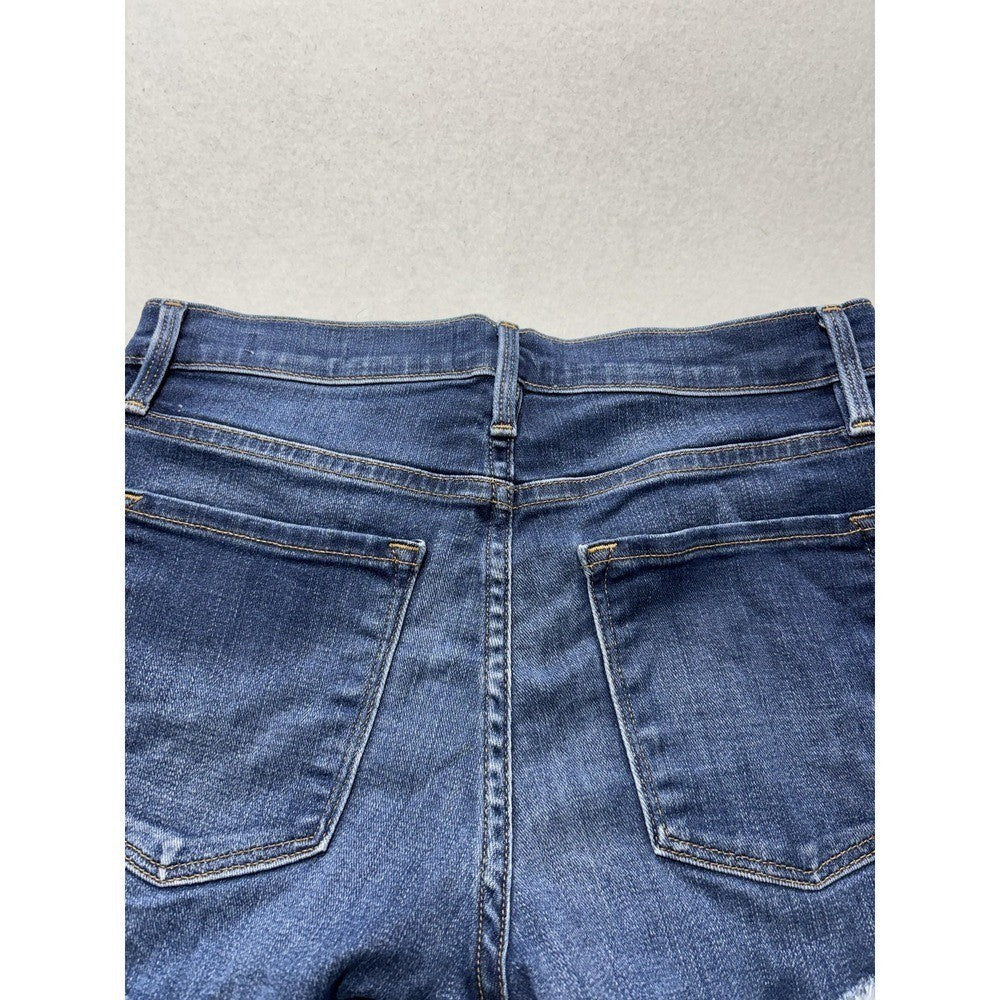 FRAME Denim Shorts Womens 24 Blue Le Cutoff Raw Hem Stretch Casual Summer