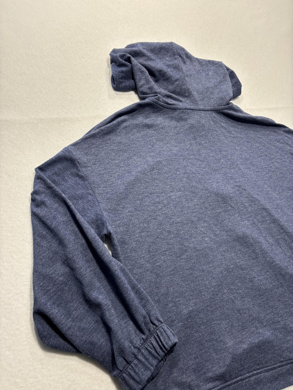 Banana Republic Jacket Womens L Petite Blue Hooded Full Zip Knit Relaxed Casual