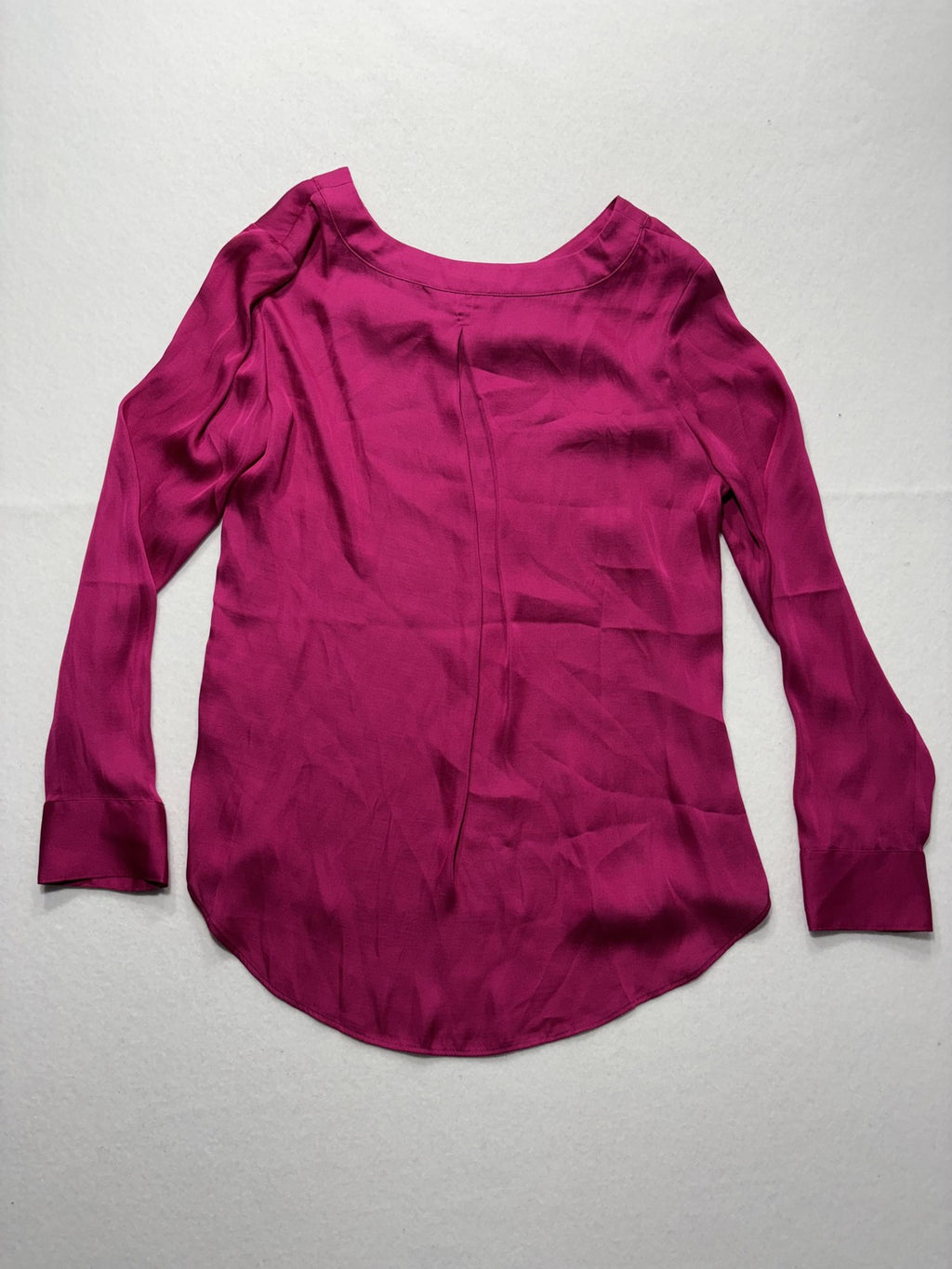 Banana Republic Top Womens S Pink Long Sleeve Scoop Neck Office Blouse