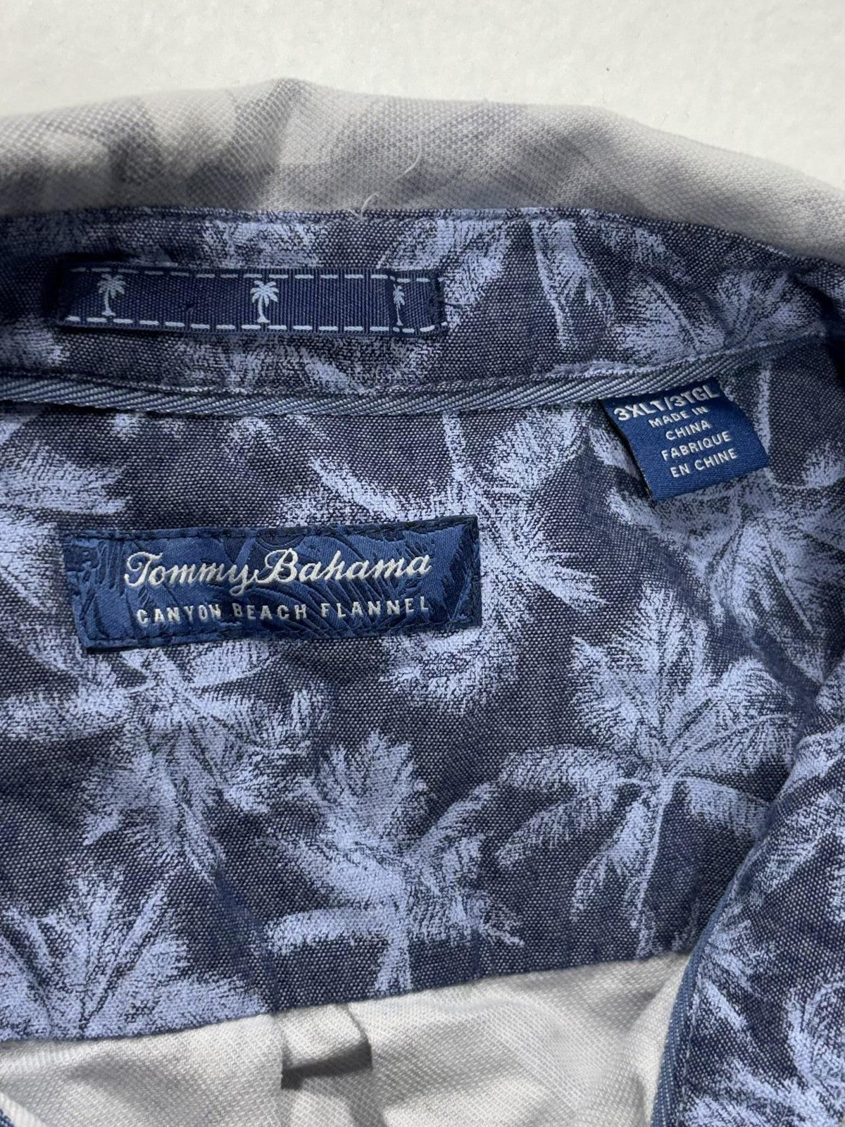 Tommy Bahama Shirt Mens 3XL Gray Canyon Beach Flannel Long Sleeve Button Up