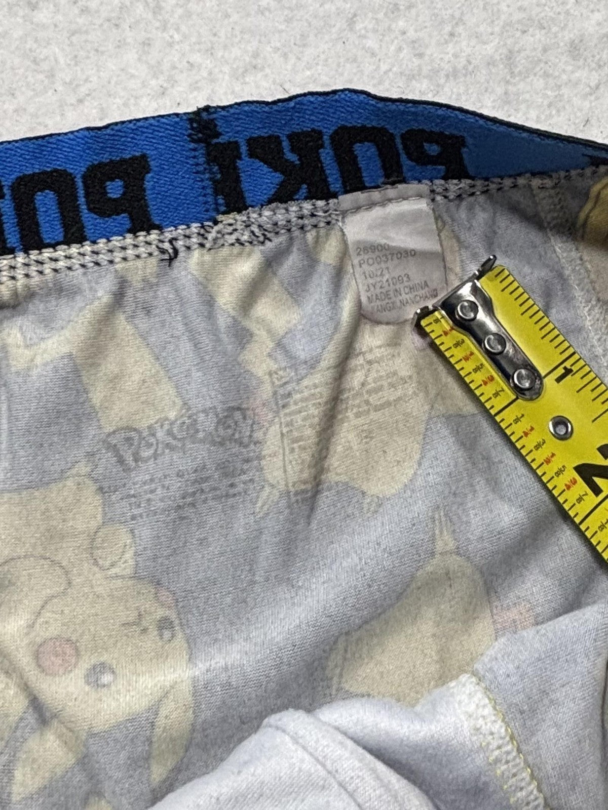 Pokemon Boxer Briefs Boys 4 Gray Pikachu Print Underwear Breathable Stretch
