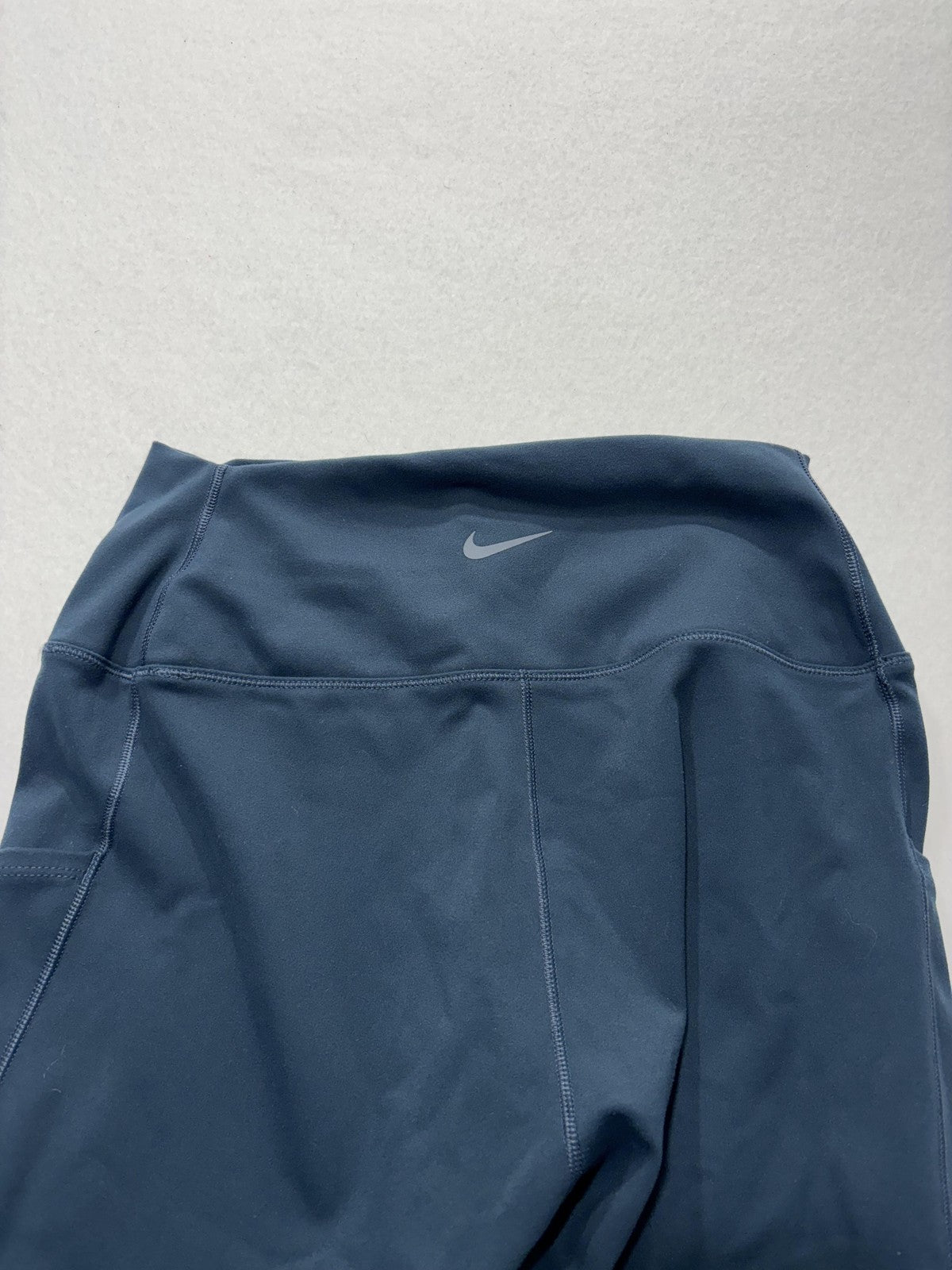 Nike One Leggings Womens Medium Blue Dri-FIT High Rise Pocket Ankle Athletic