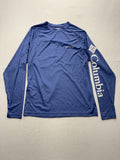 Columbia PFG Omni-Shade Shirt Mens Medium Blue Long Sleeve Tee Lightweight