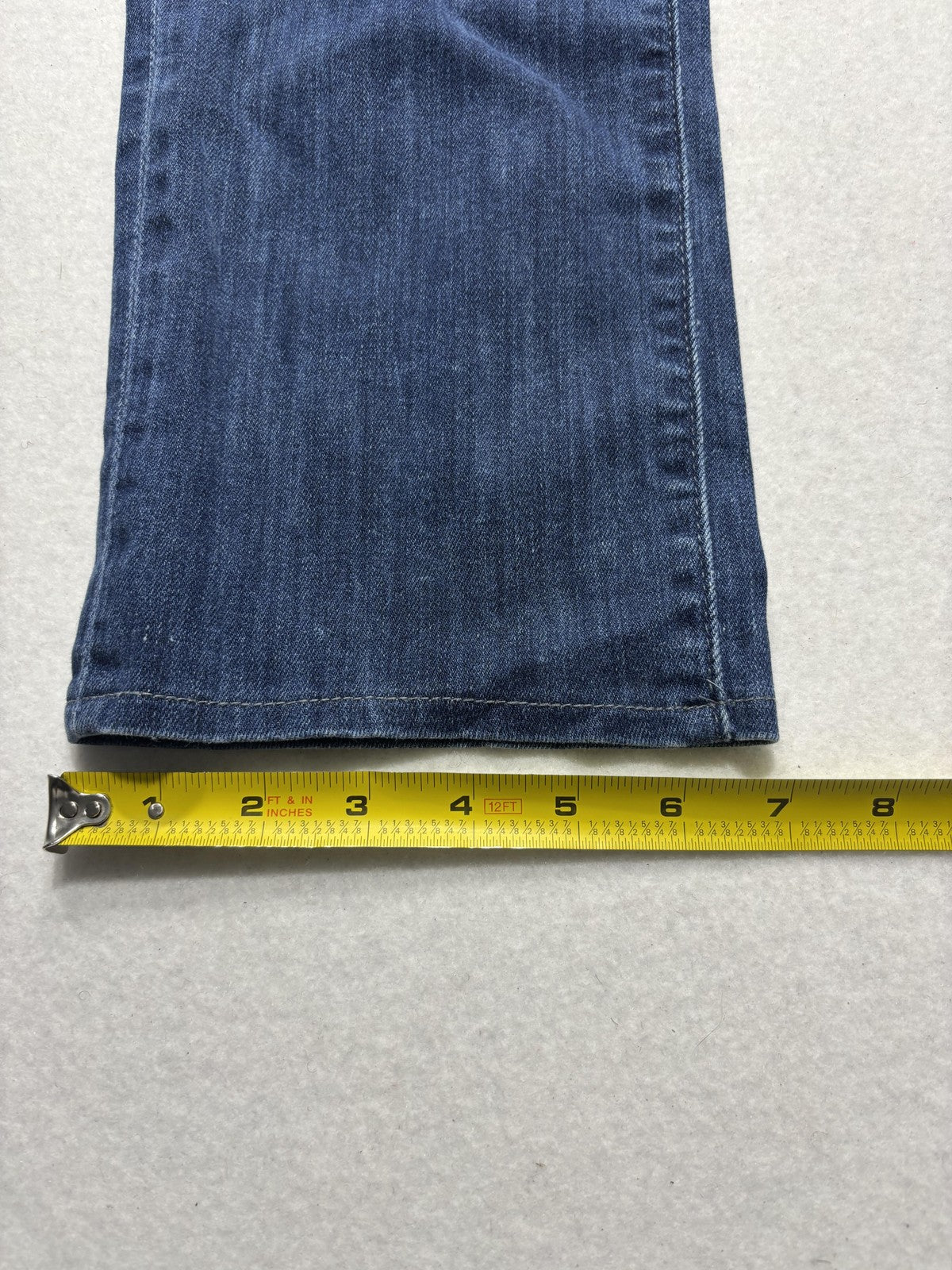 7 For All Mankind Slimmy Jeans Mens 30x31 Blue Slim Straight Stretch Denim Luxe