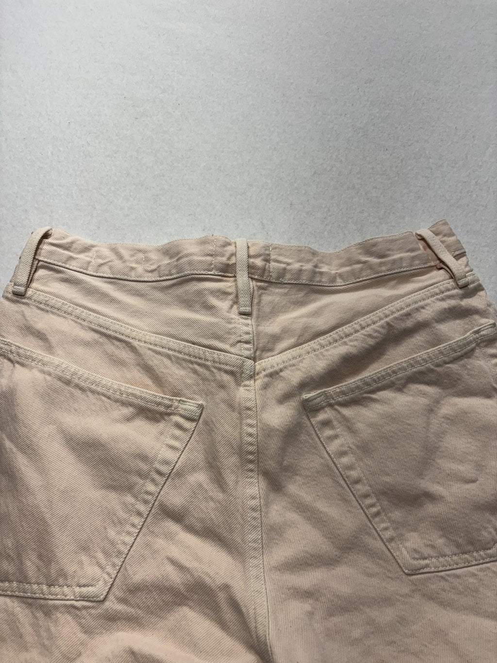 FRAME Shorts Womens 27 Beige Le Super High Short Cut Off Raw Hem Denim Summer