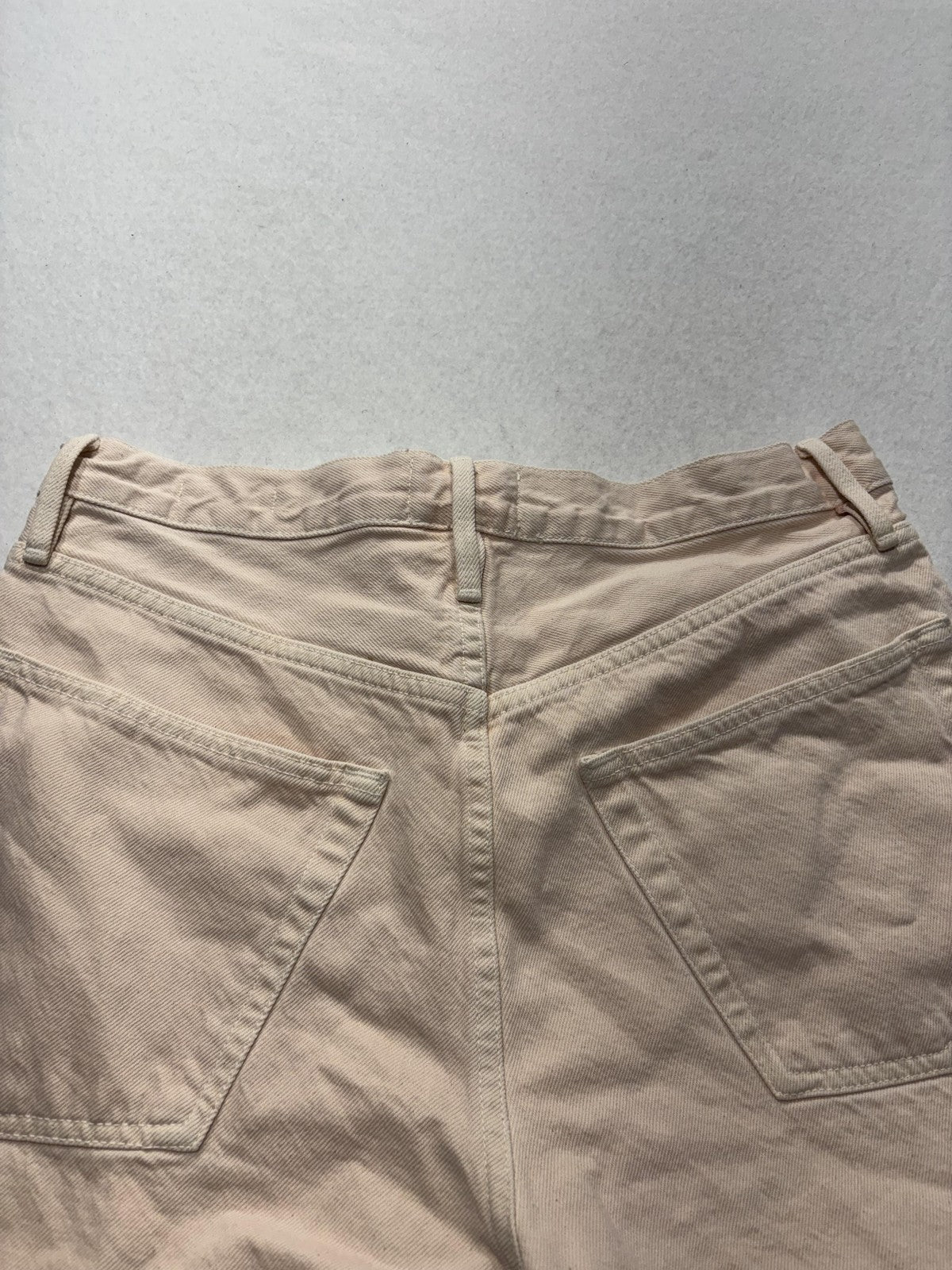 FRAME Shorts Womens 27 Beige Le Super High Short Cut Off Raw Hem Denim Summer
