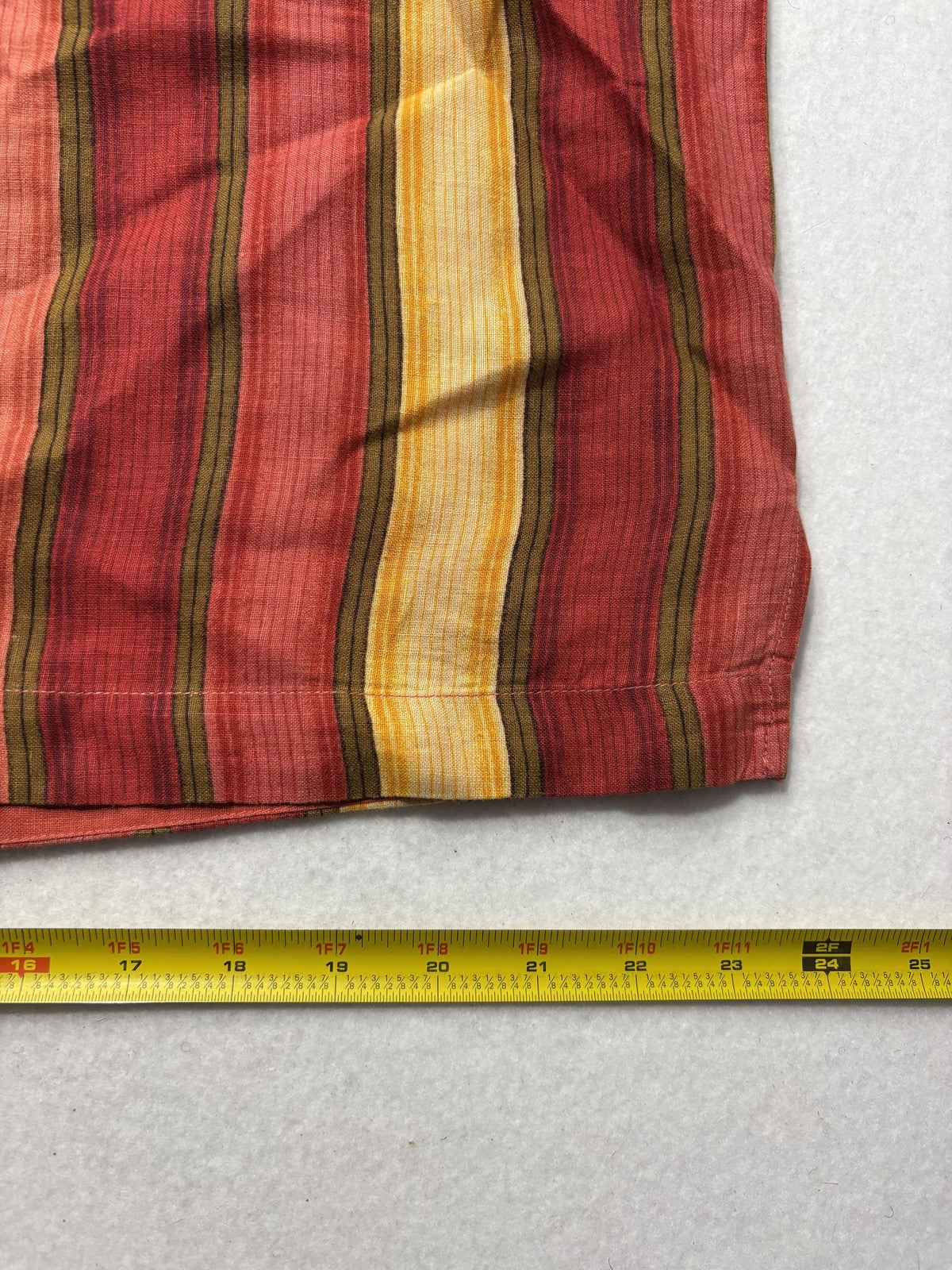 Tommy Bahama Shirt Mens Large Multicolor Striped Linen Short Sleeve Button Up
