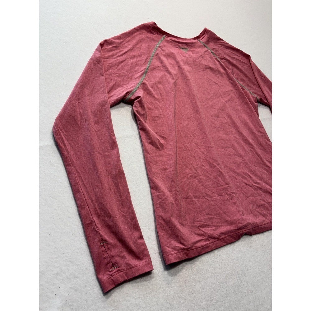 Columbia PFG Omni-Shade Shirt Womens M Pink Crew Neck Long Sleeve Sun Protection